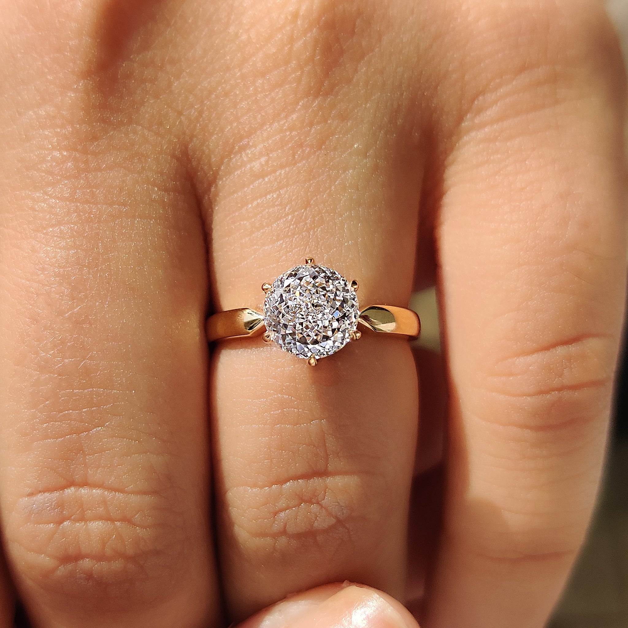 Carat diamonds ring with Lab Grown Diamond.
