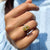 Double prong ring for a secure and stylish setting.

