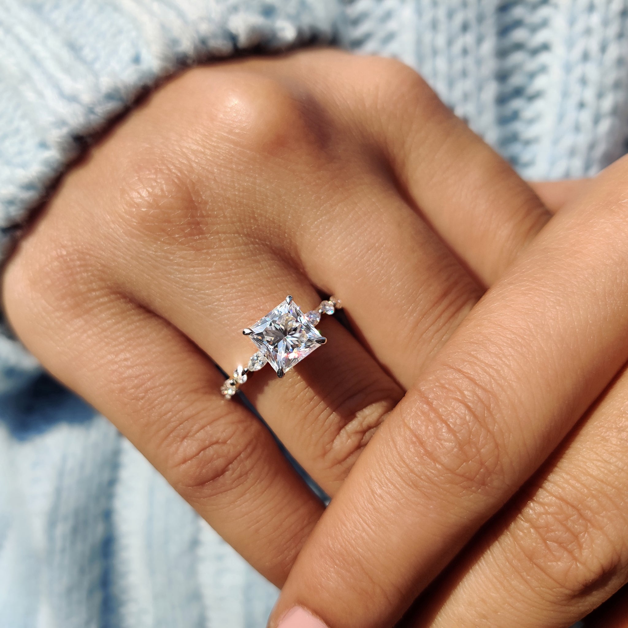 Custom engagement ring designed with personal style.
