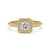 Knife edge ring with brilliant cut diamond and elegant claw prongs for added security.