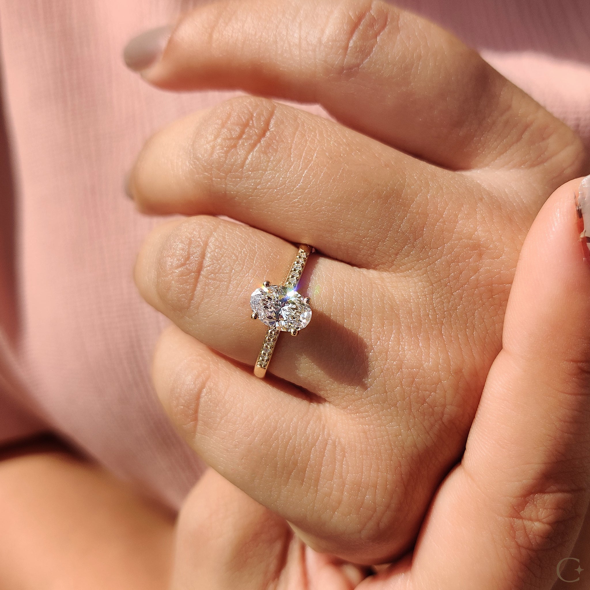 Lab grown diamond ring offering eco-friendly beauty.

