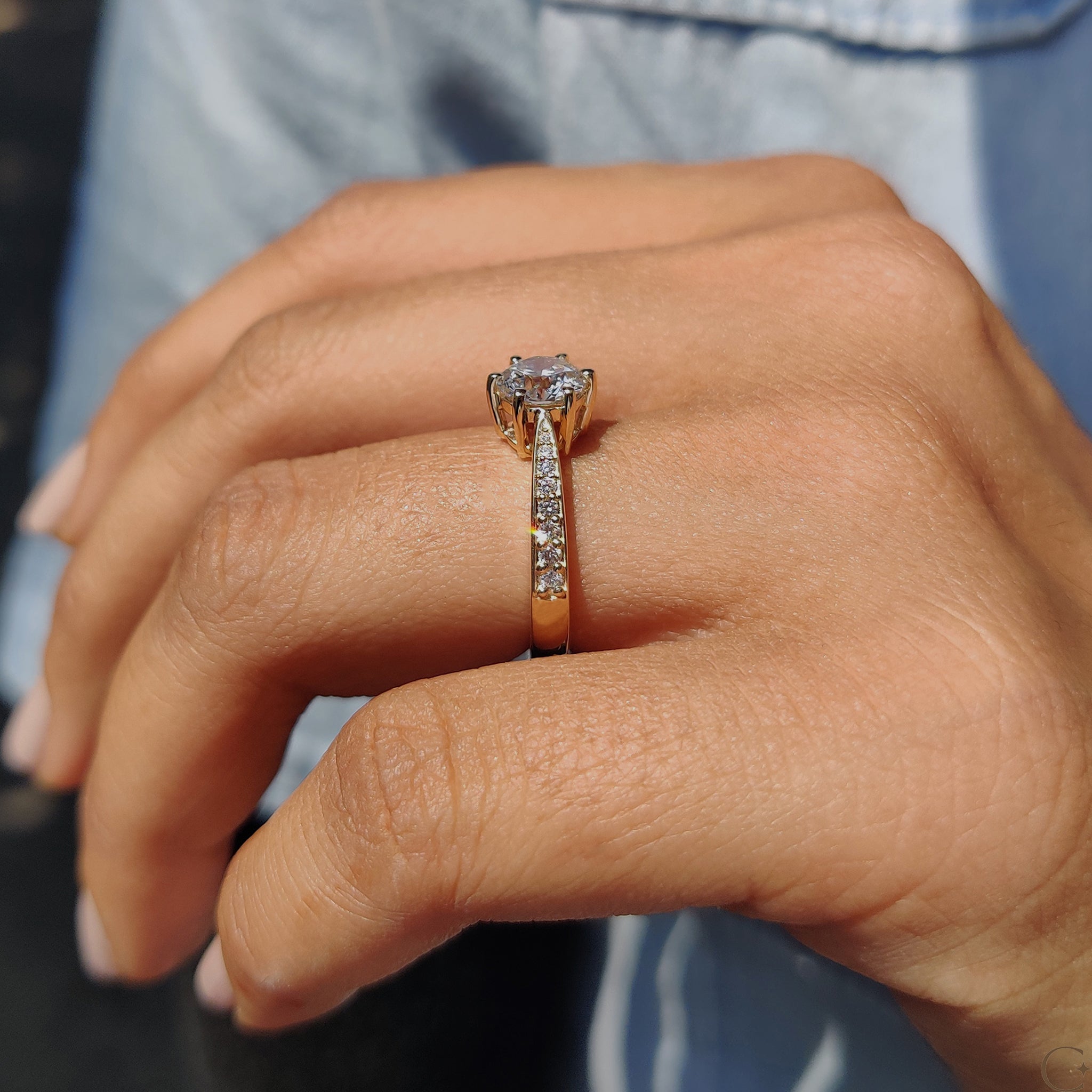6 prong diamond ring in a stunning, secure setting.
