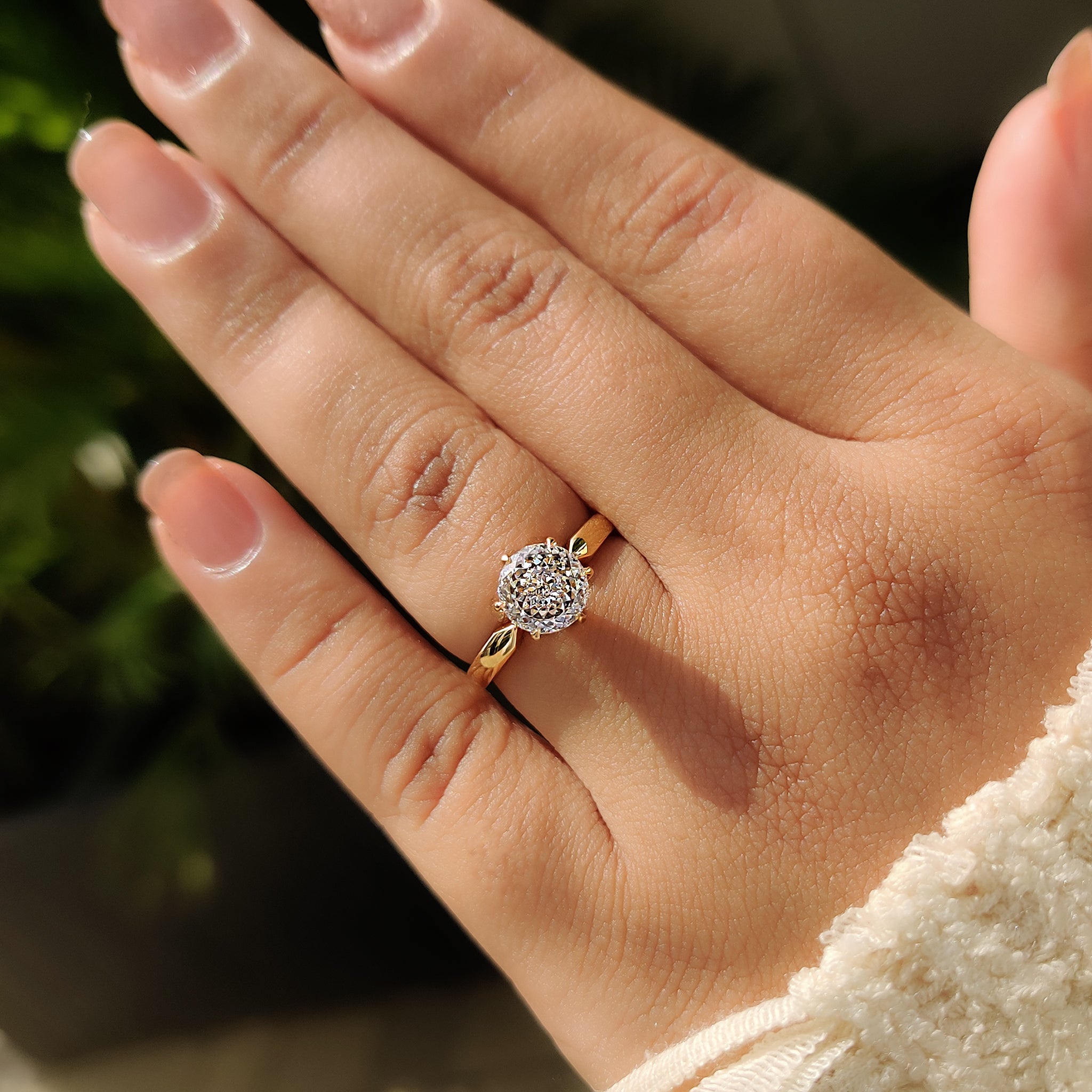 Portuguese cut diamond ring in carat diamonds engagement ring.
