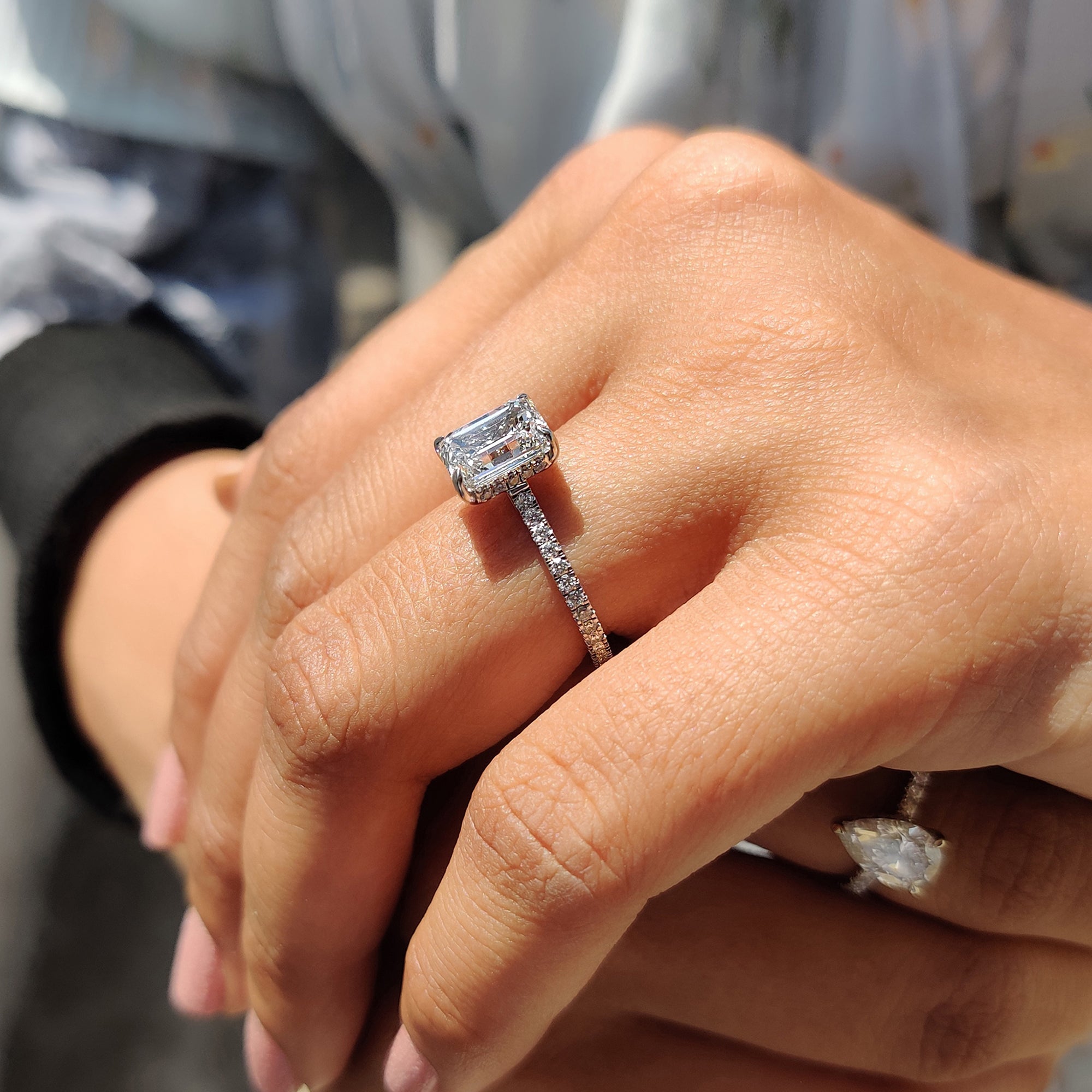 Emerald Cut Diamond Engagement Ring