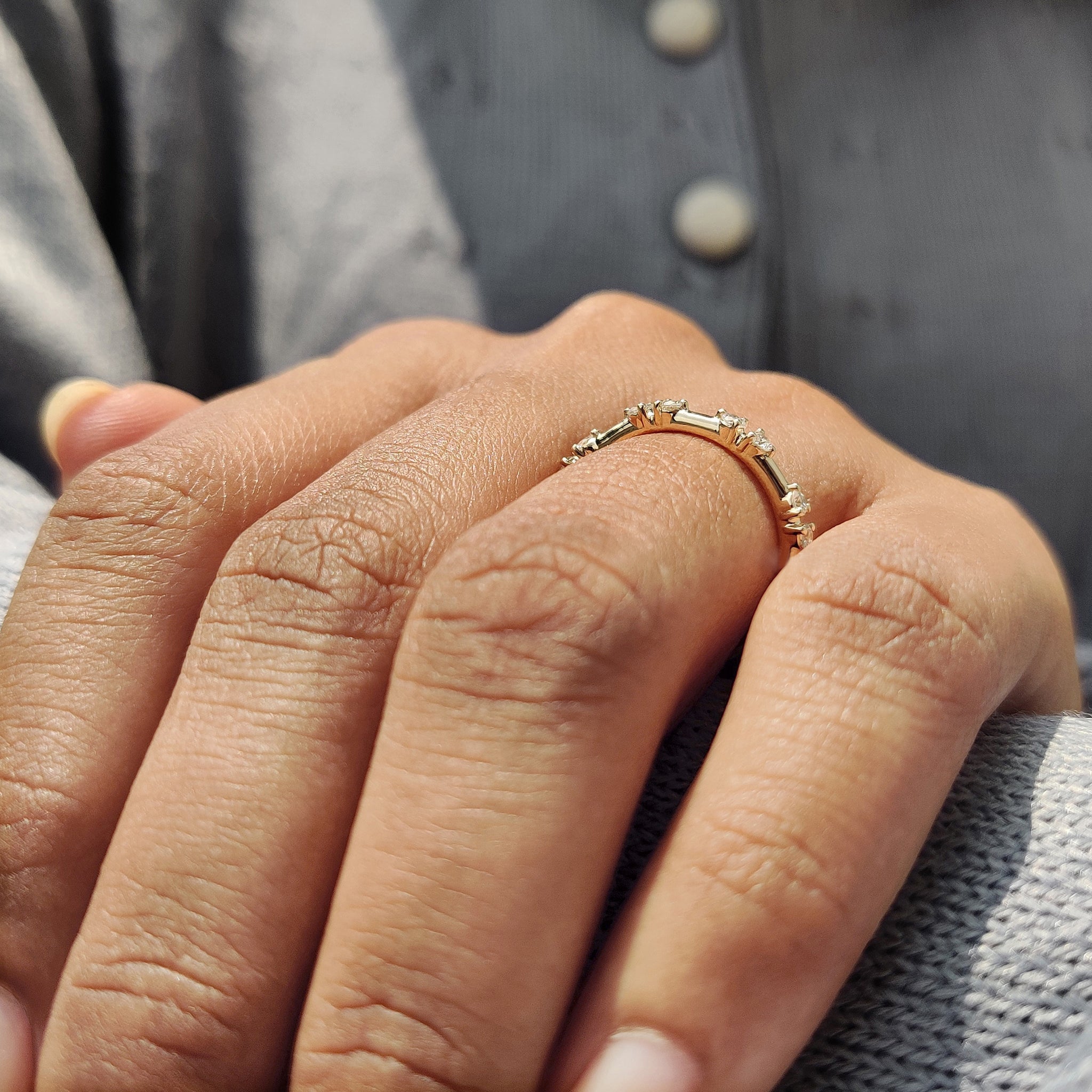 Half Eternity Band - Yellow Gold