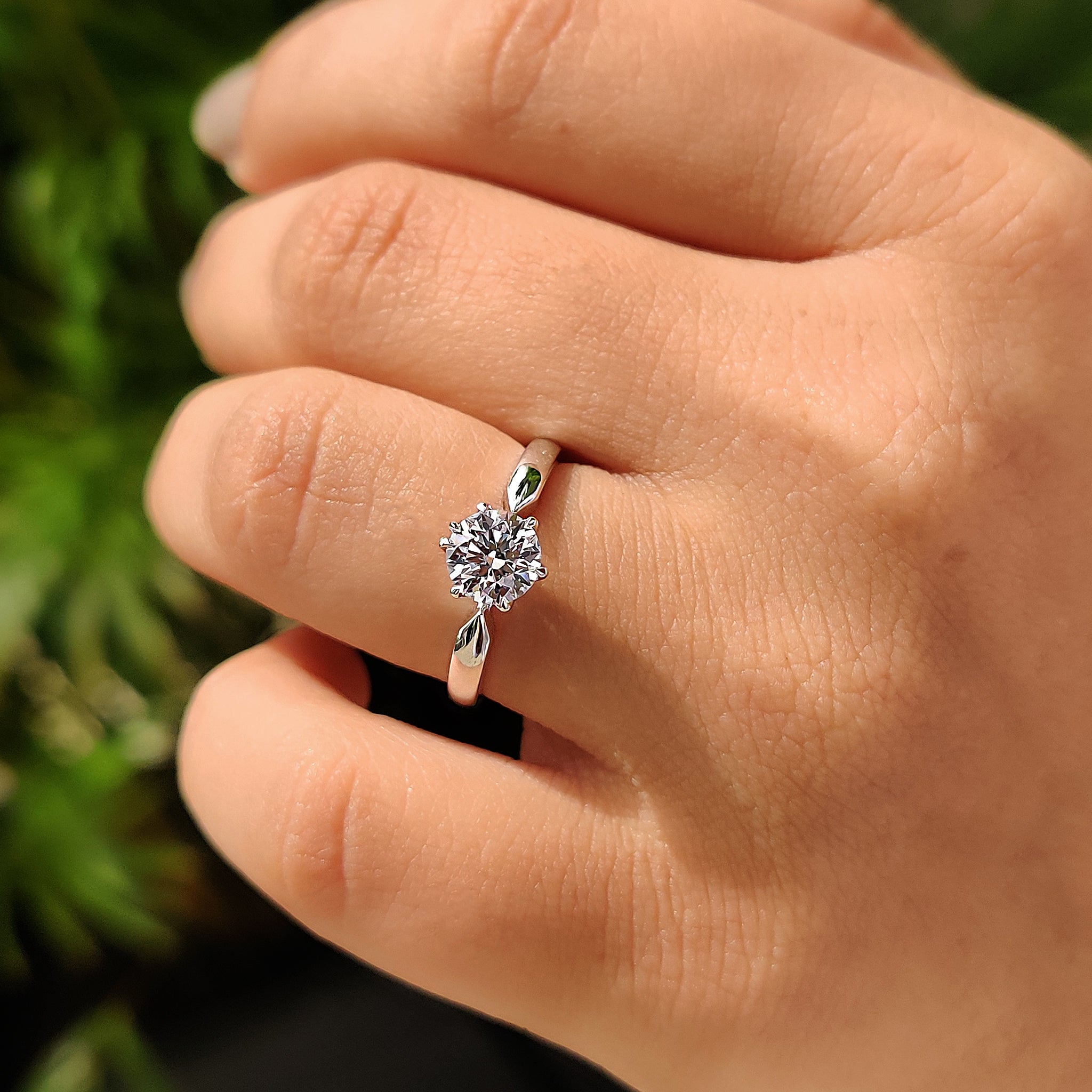 Solitaire diamond ring with carat diamonds engagement ring.
