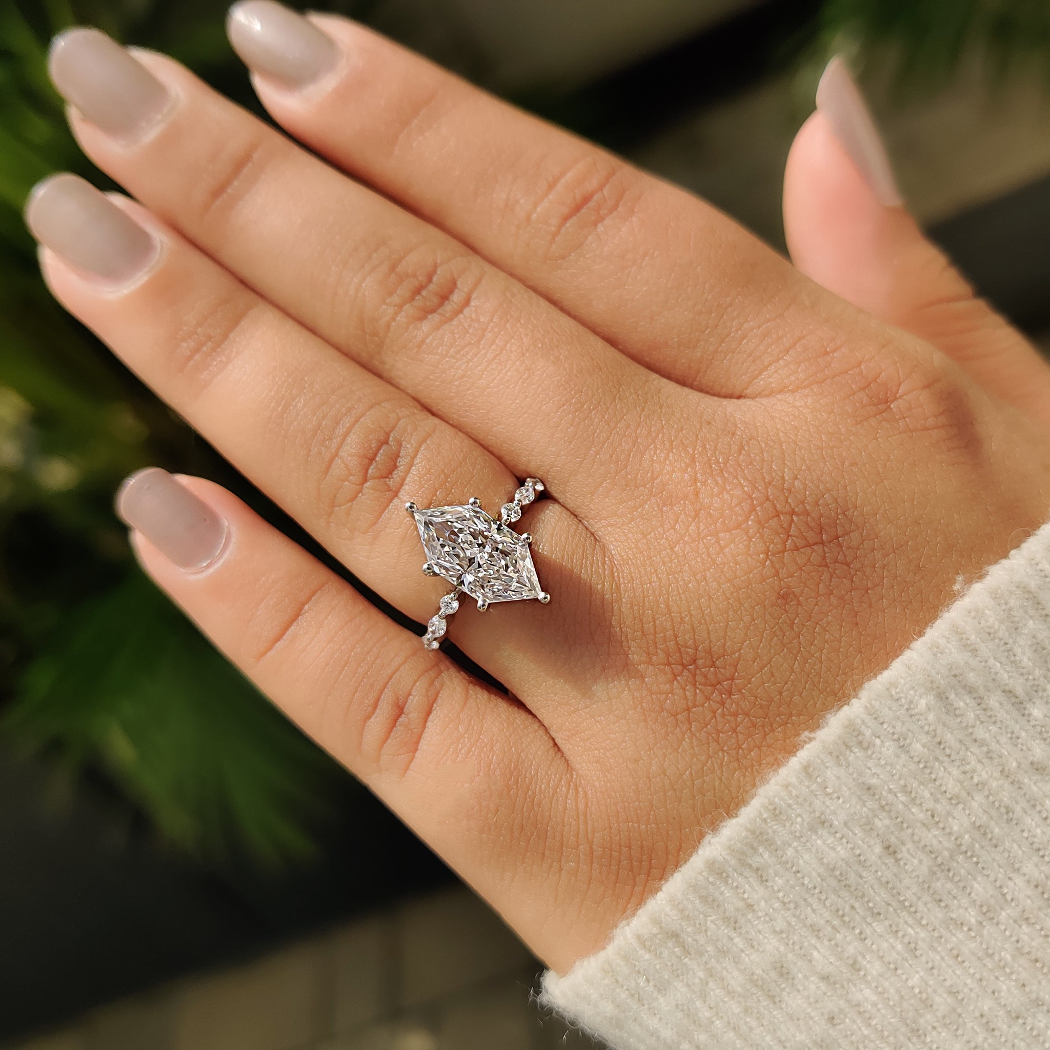 IGI certified in carat diamonds engagement ring.
