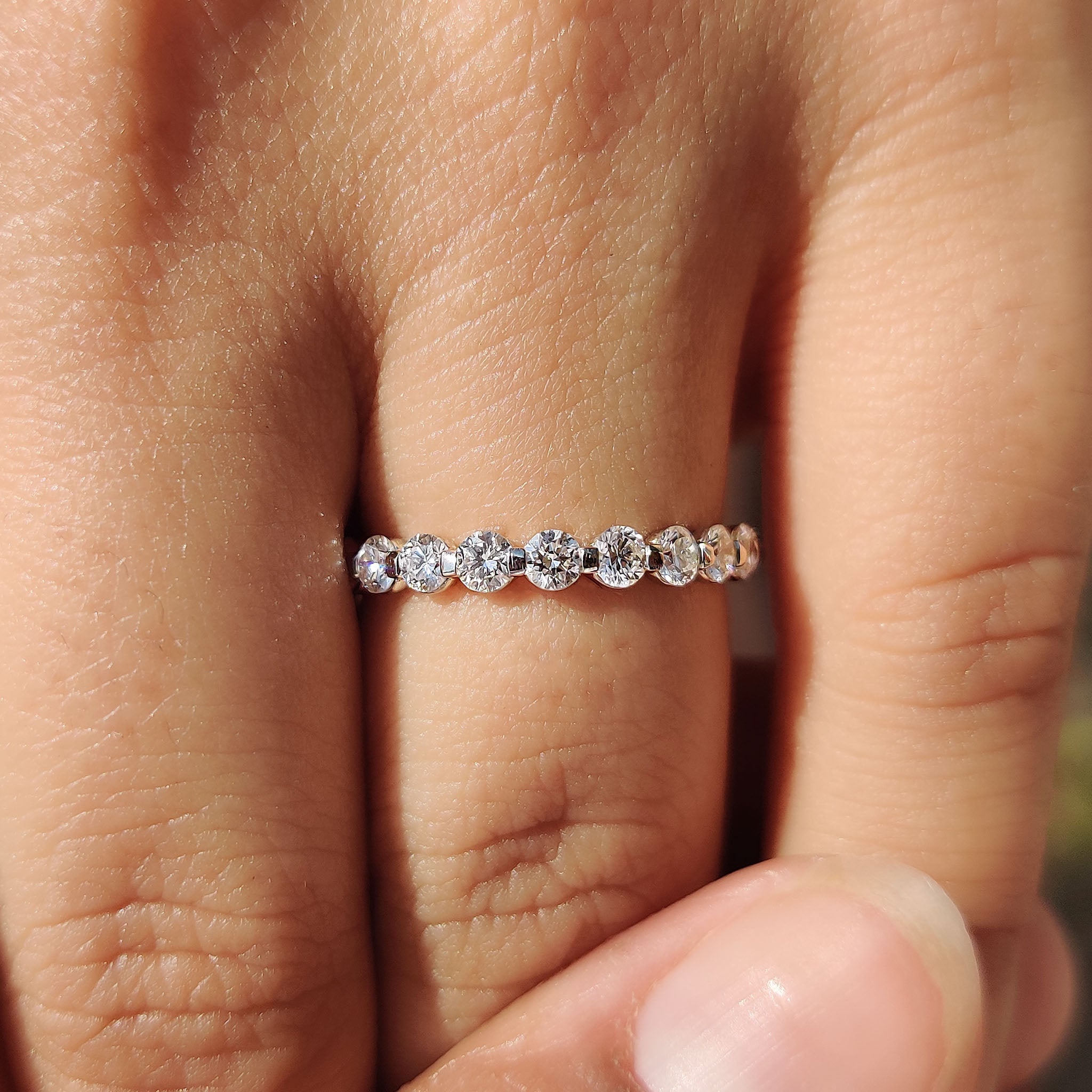 Custom wedding band made to match your unique taste.
