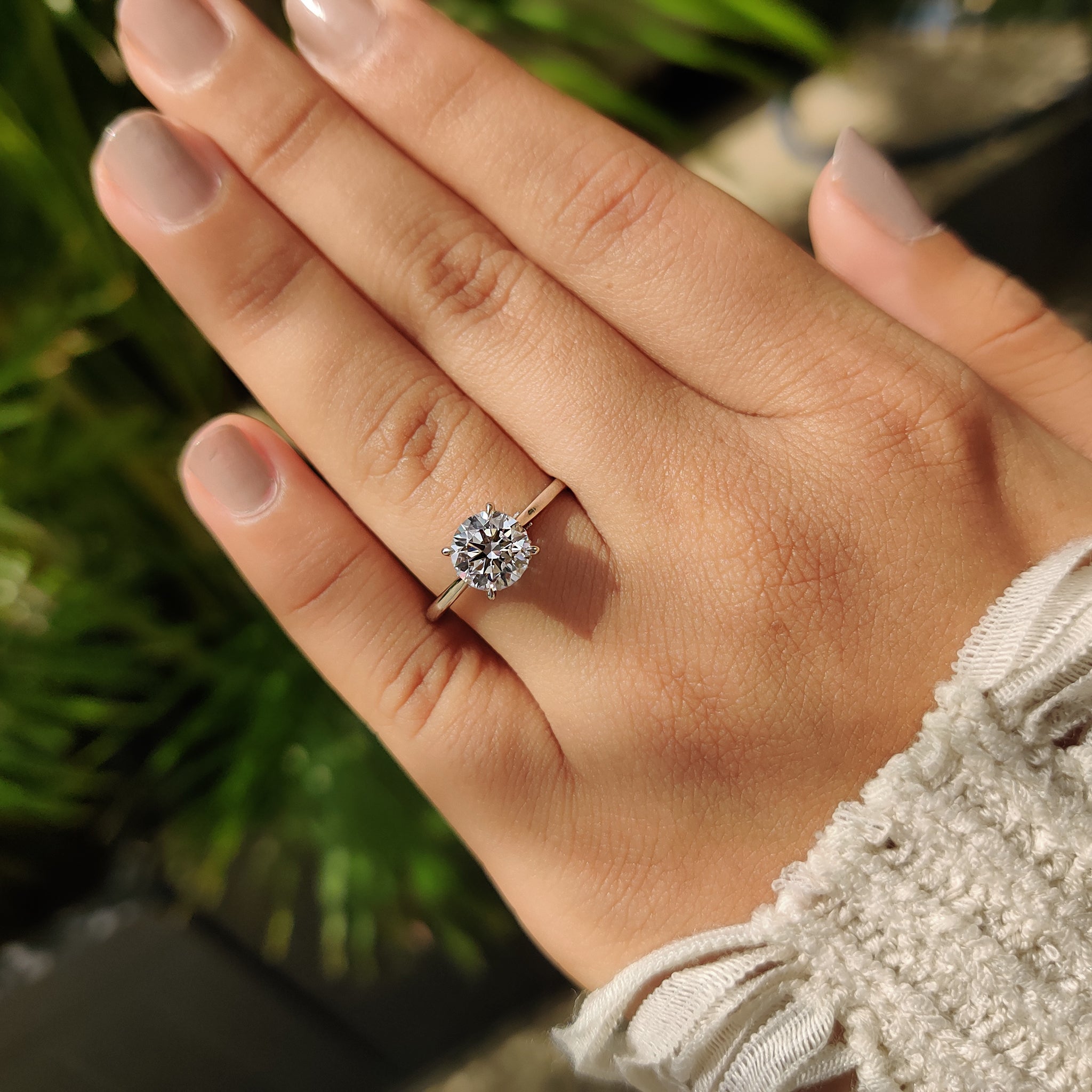 Carat diamonds engagement ring with solitaire engagement ring.