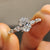 Oval cut engagement ring with a sleek design.
