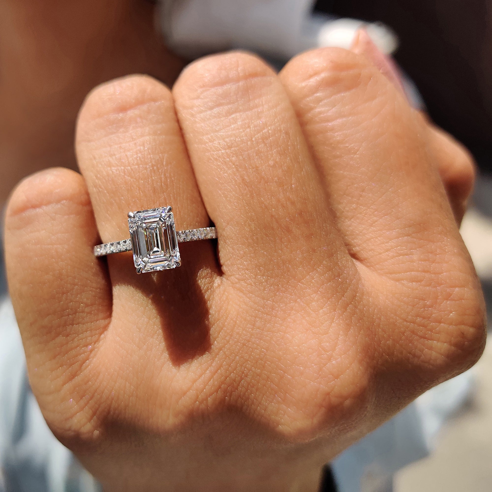 Emerald Cut Diamond Engagement Ring