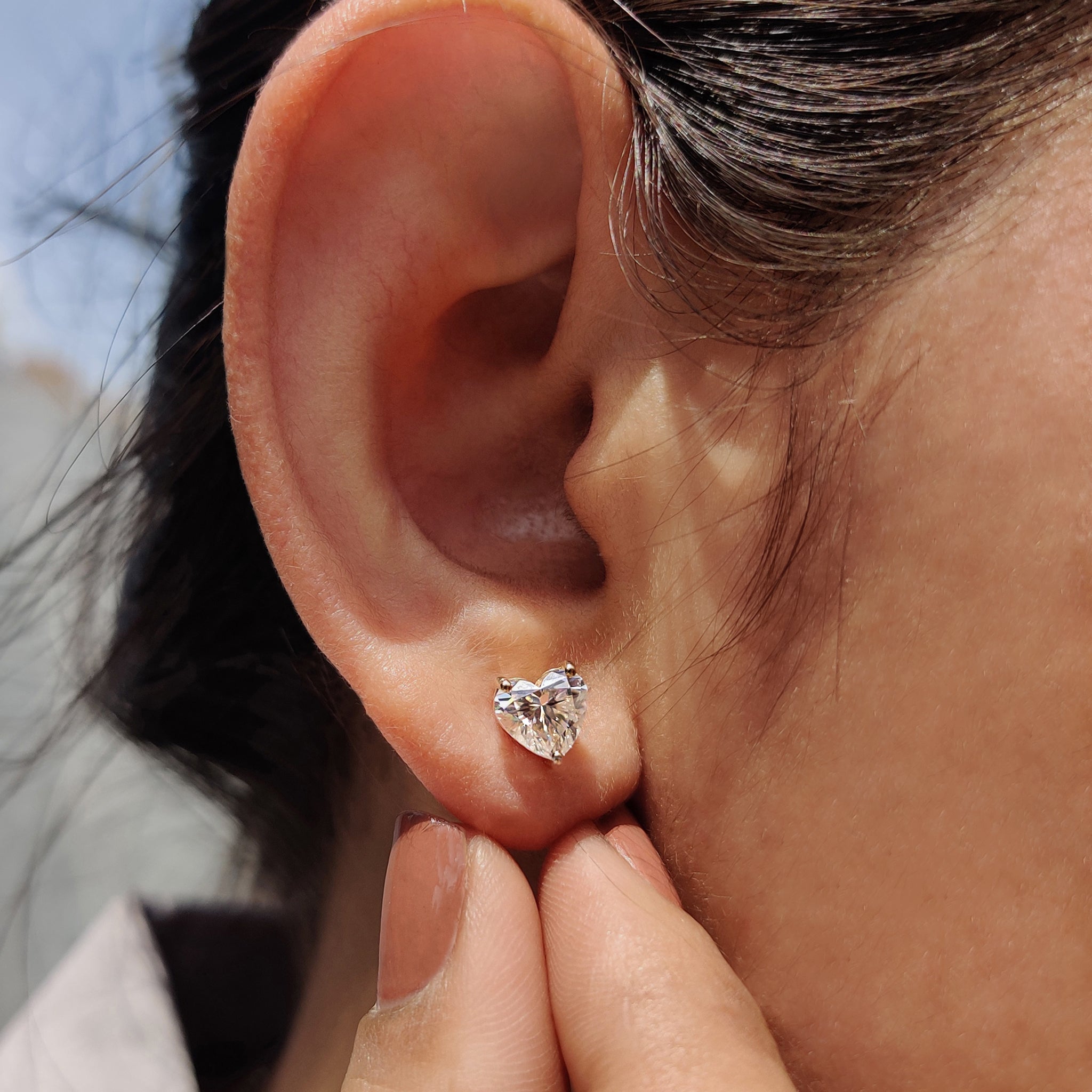 Wedding gifts made from Heart cut earrings with Screw Back earrings for secure wear.
