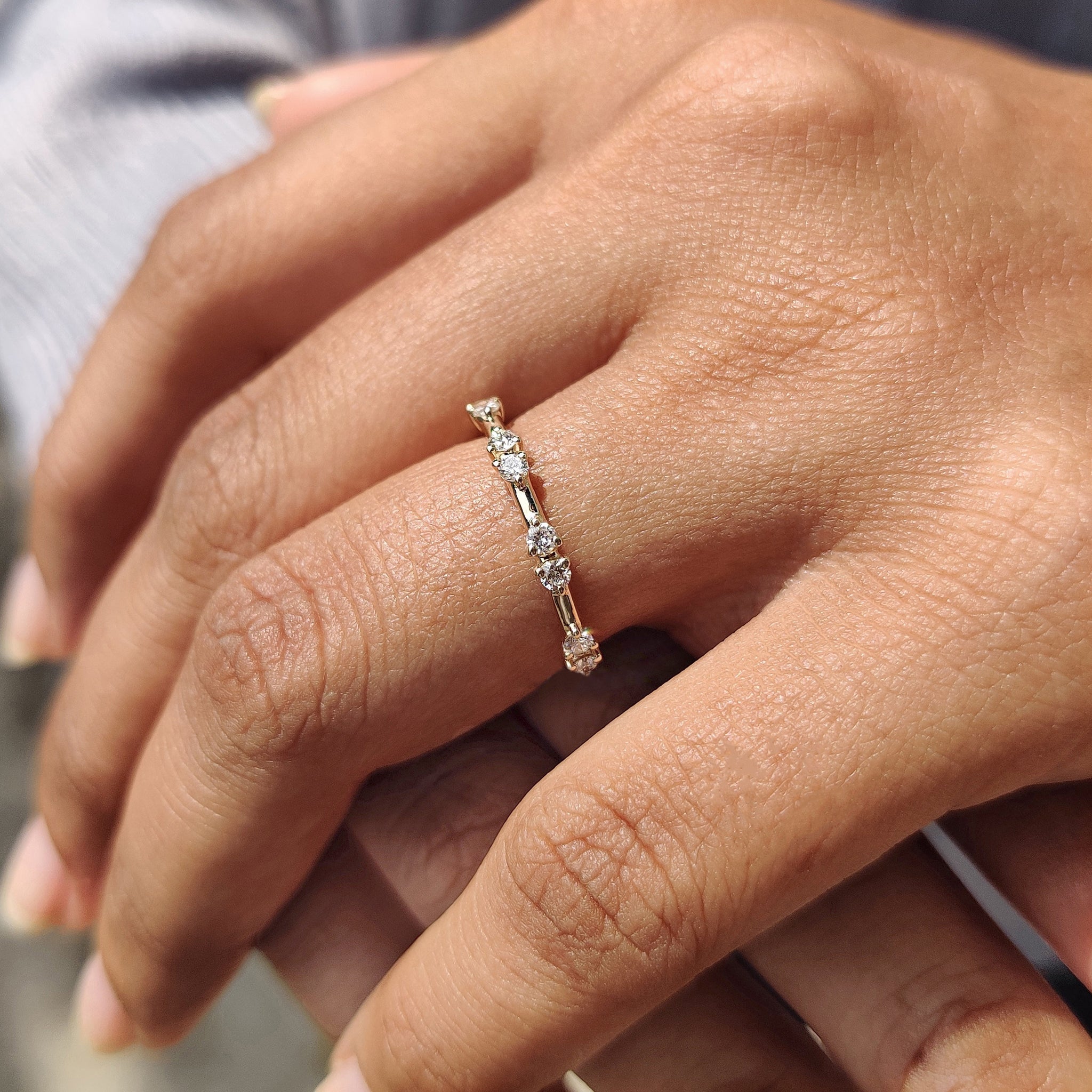 Half Eternity Band - Yellow Gold