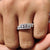 3 Row Pave Diamond Band With Bypass Setting