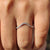 Curved Wedding Band – Round Diamond Half Eternity