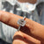 Gold Emerald Cut Engagement Ring in Pave Setting Beauty