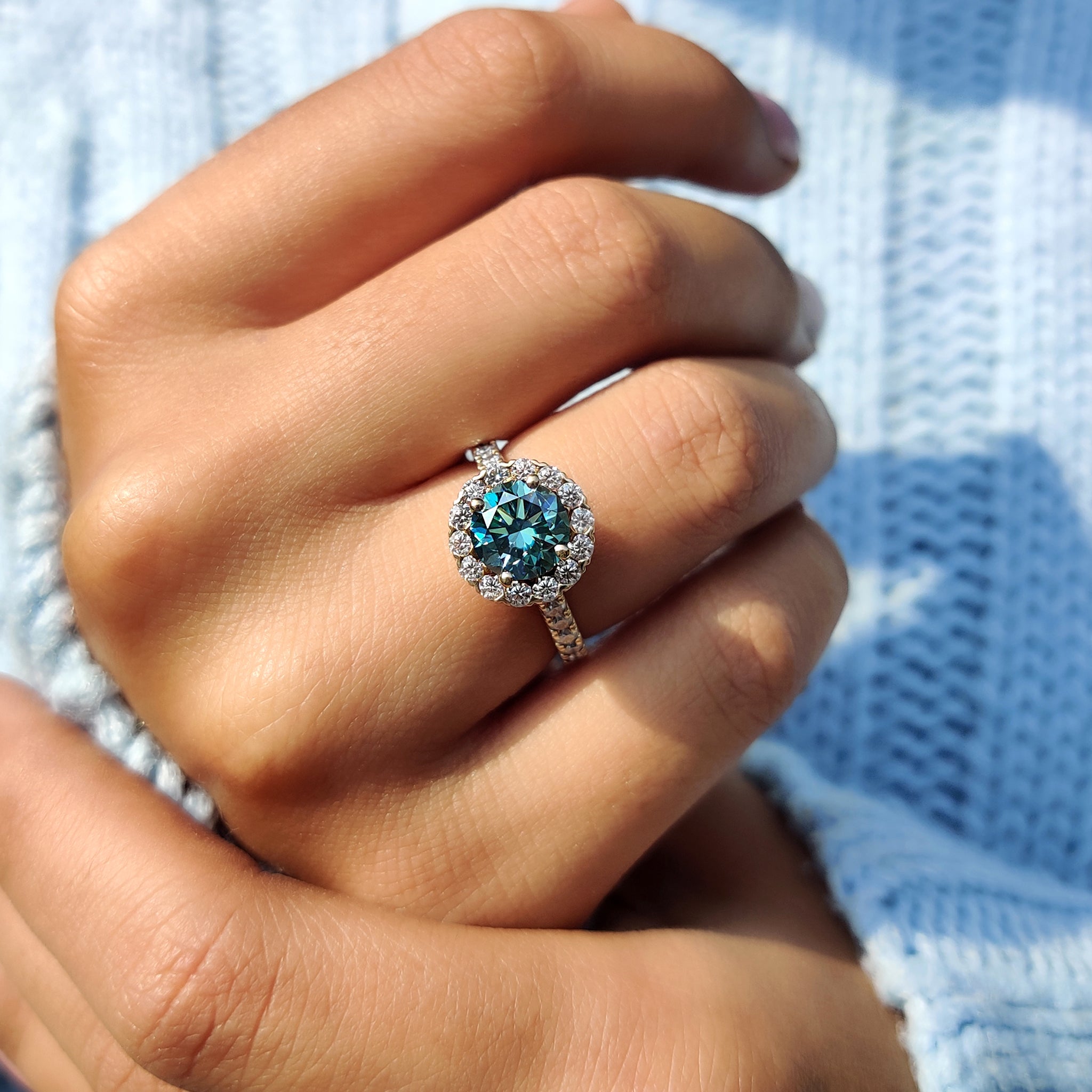 Prong setting that holds the stone securely while allowing light to shine through.