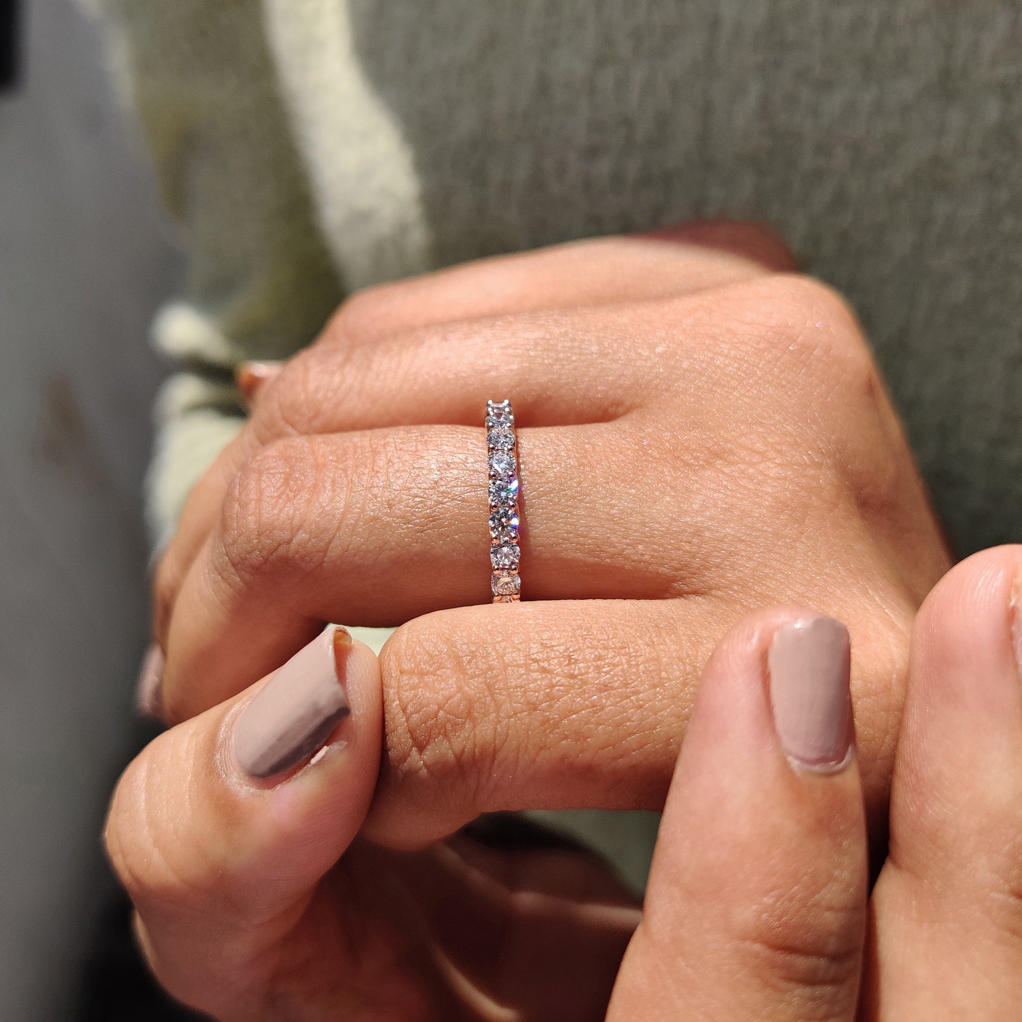 Carat diamonds wedding band with custom full eternity setting
