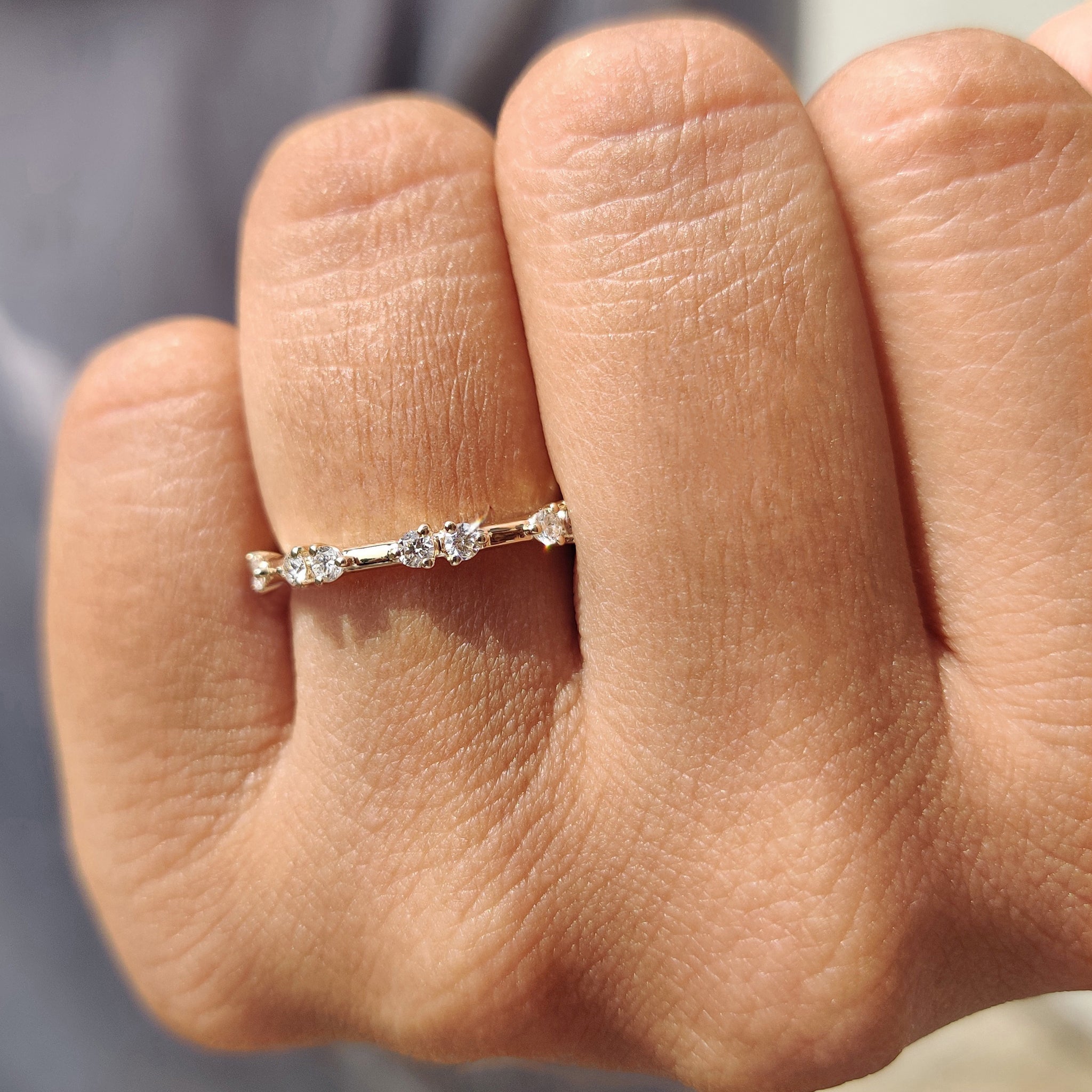 Half Eternity Band - Yellow Gold