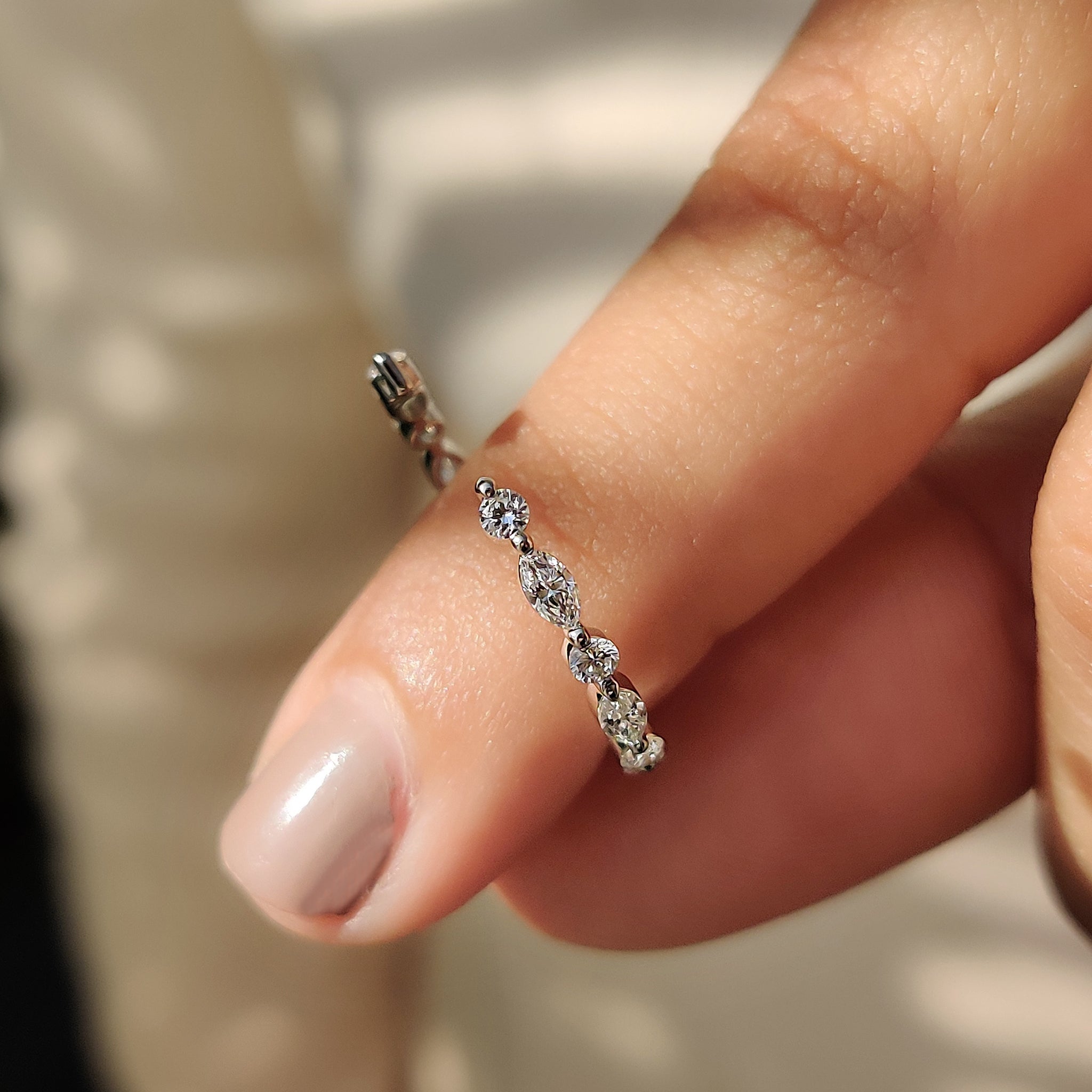 Crafted as a one-of-a-kind handmade band, designed for lasting beauty.
