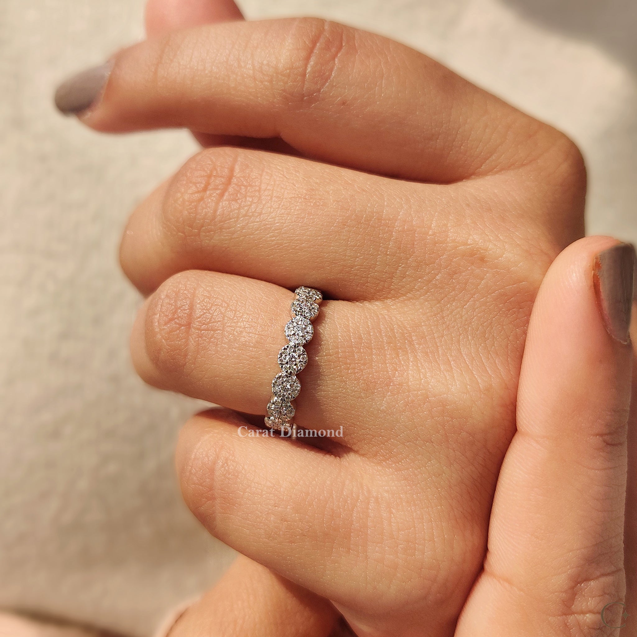 IGI certified diamond wedding band with guaranteed authenticity and quality.