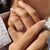 Round Cut Diamond Compass Prong Engagement Ring