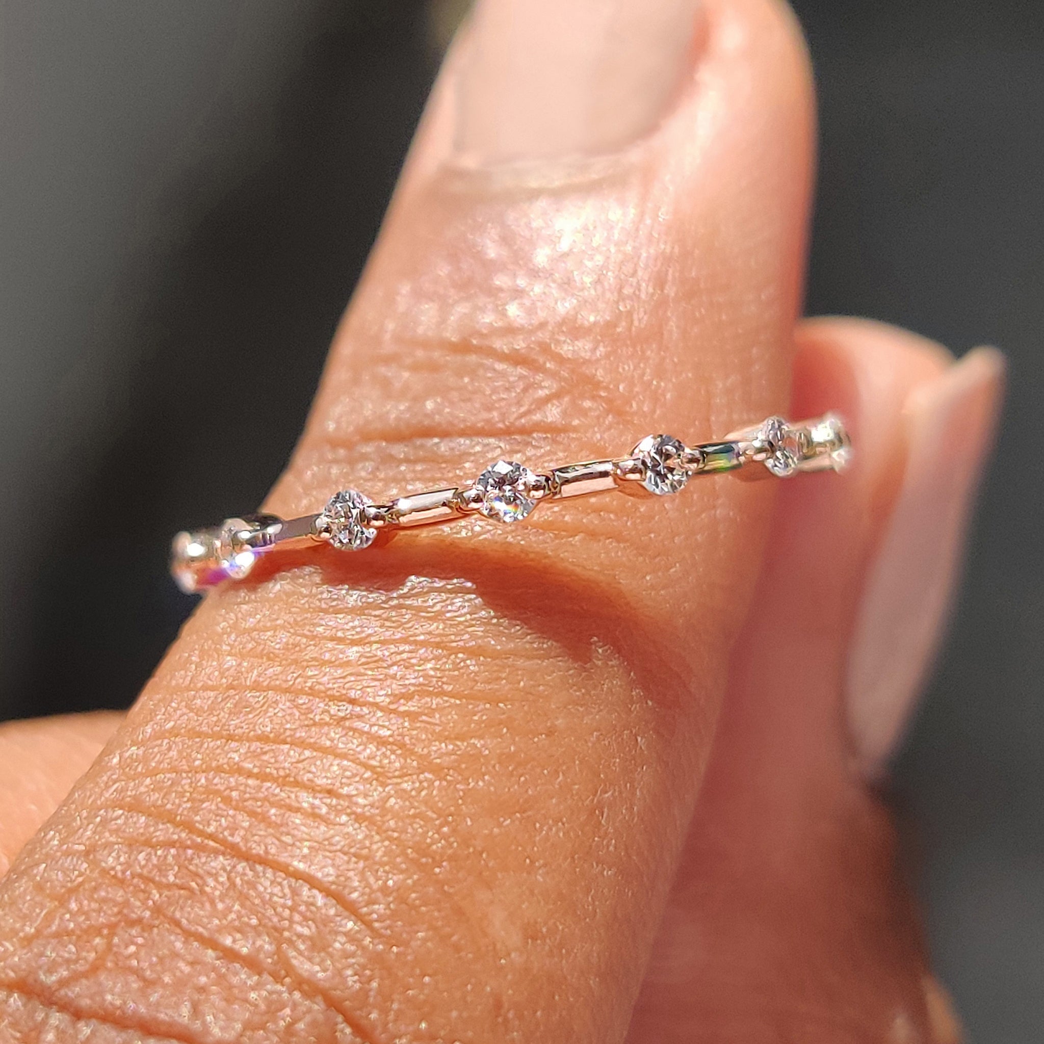 Rose Gold Wedding Band – Half Eternity