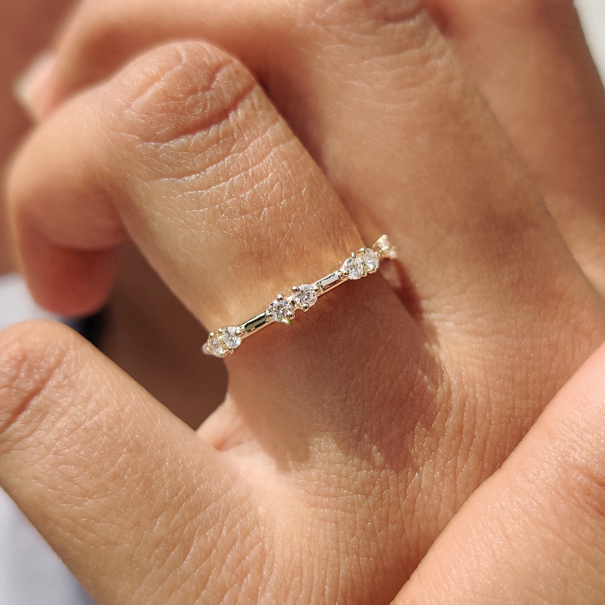 Half Eternity Band - Yellow Gold