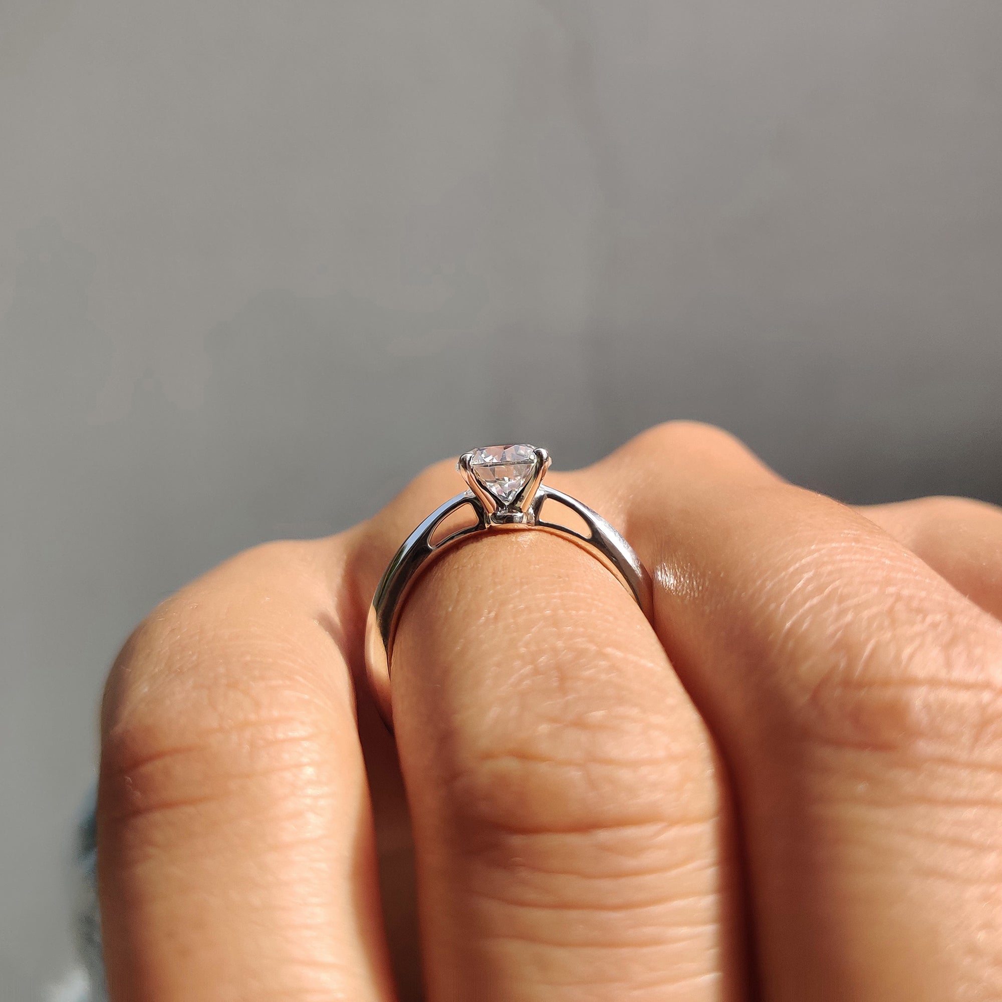 Solitaire Diamond Ring In Rose Gold