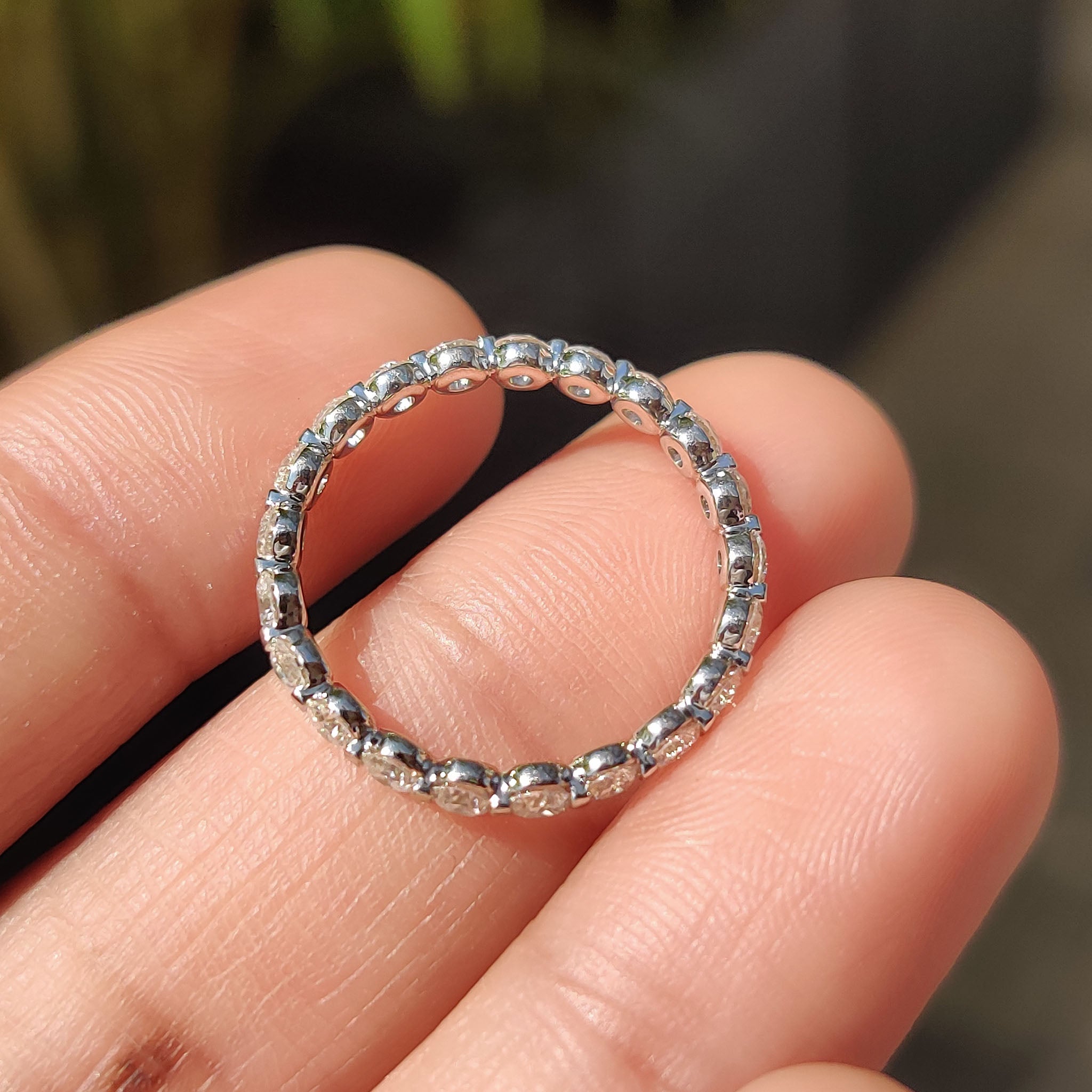 Round Diamond Rose Gold Eternity Band