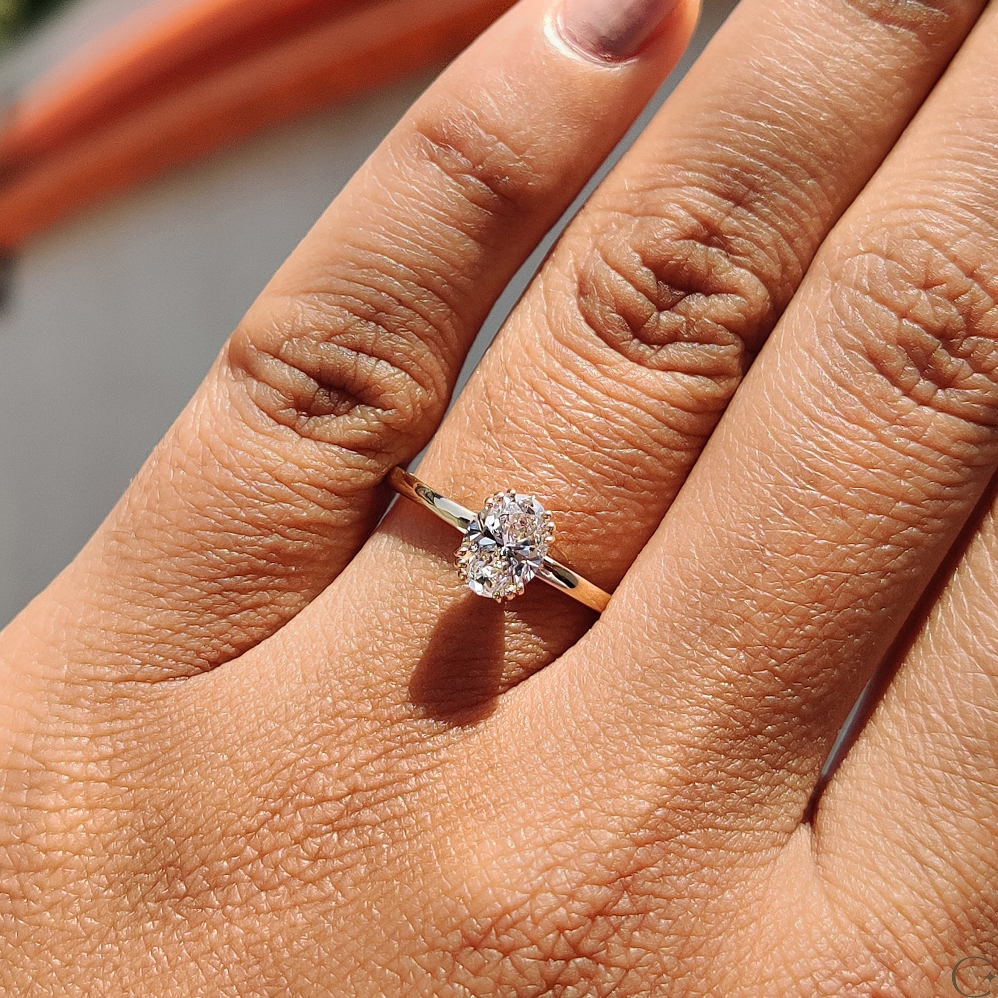 Carat Diamonds engagement ring with a stunning oval shaped stone.
