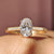 Oval Pave Engagement Ring In Yellow Gold