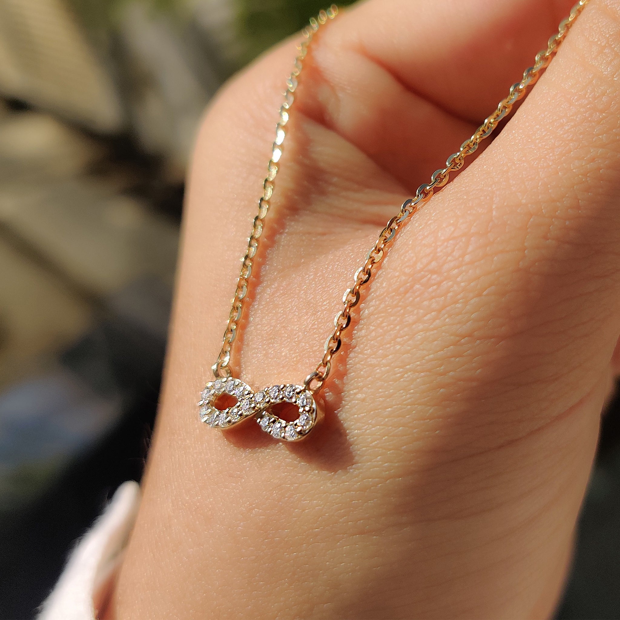 Shop Round Diamond Gold Infinity Pendant Carat Diamonds