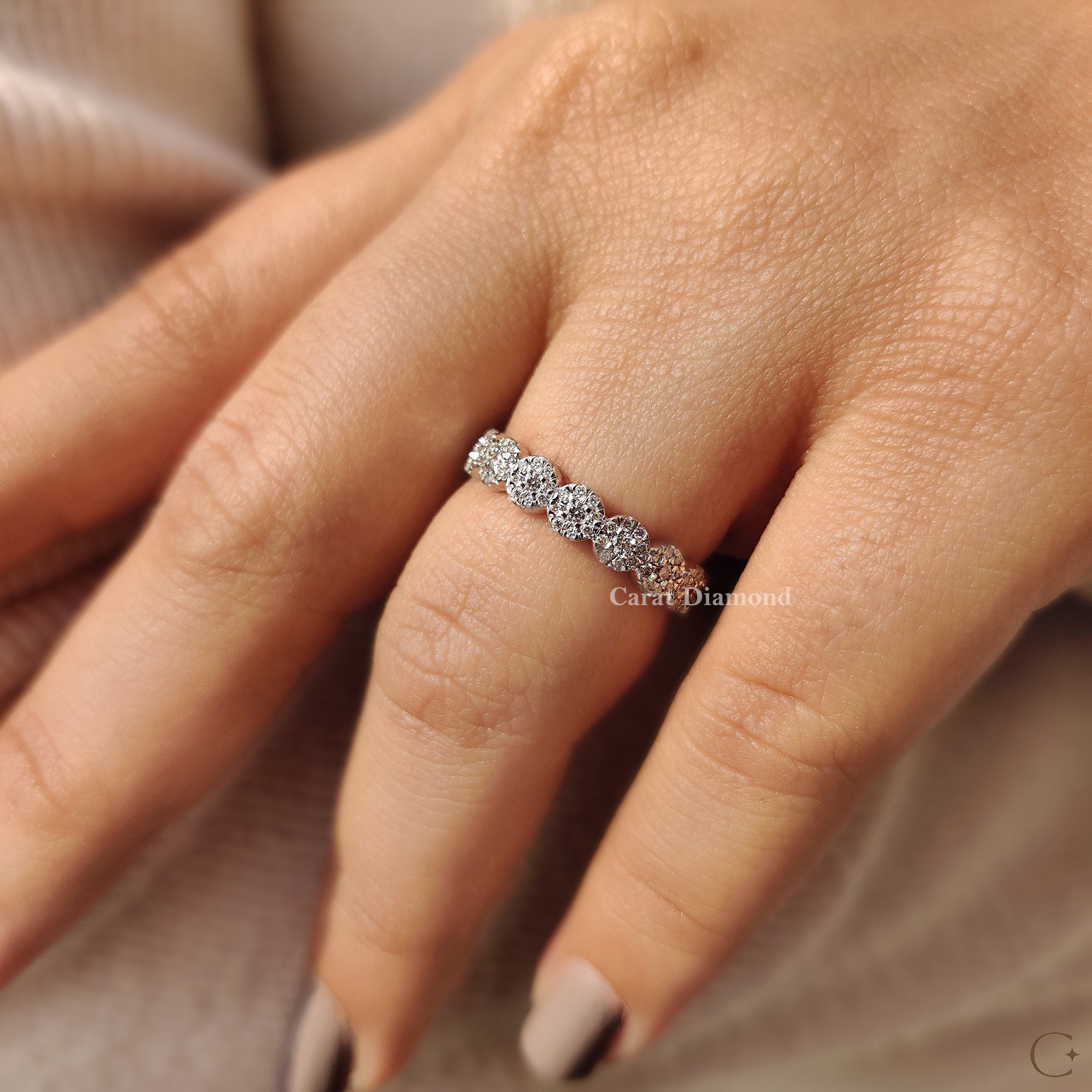 Handmade band with intricate detailing, showcasing artisan craftsmanship.