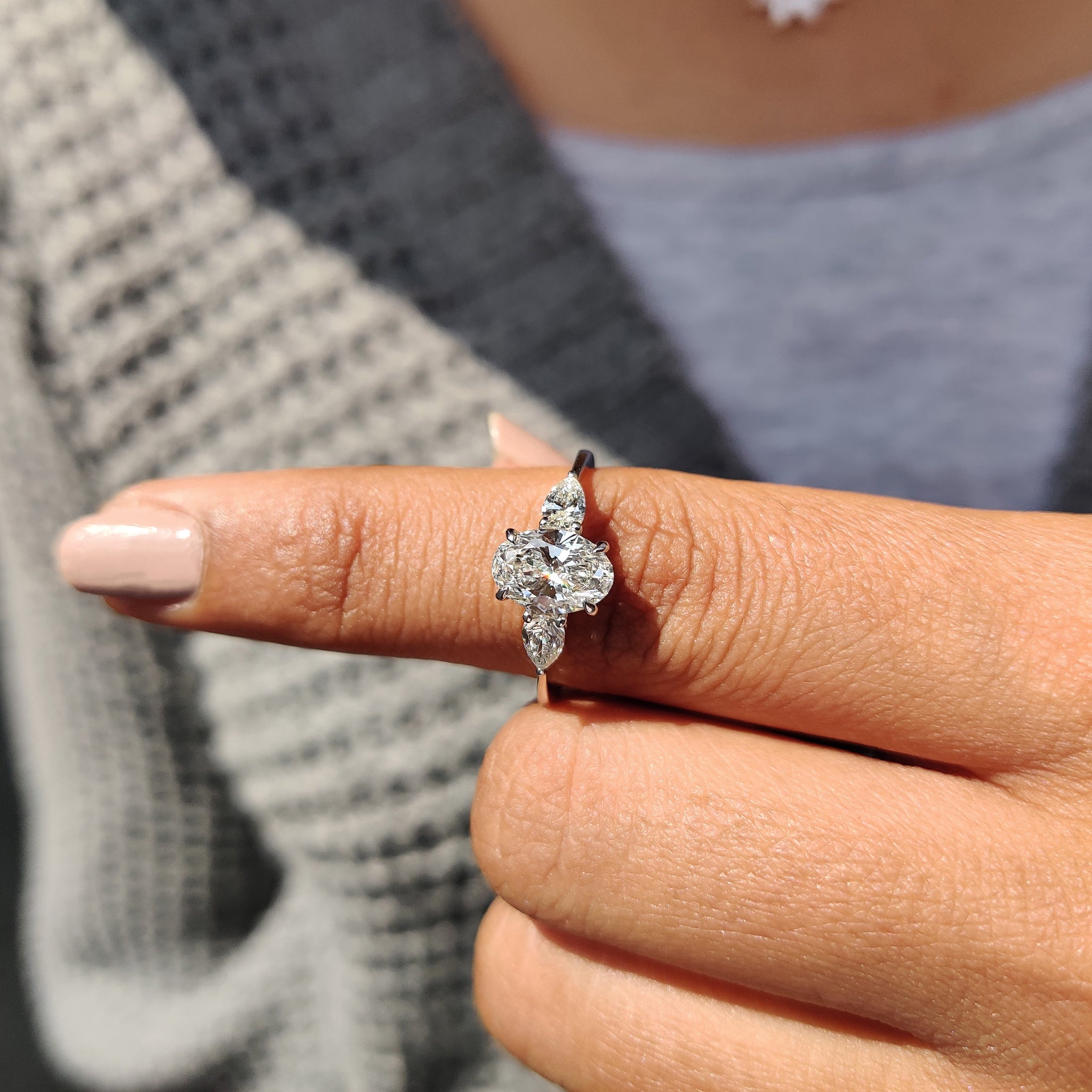 Carat Diamonds engagement ring with dazzling Lab Grown Diamonds.
