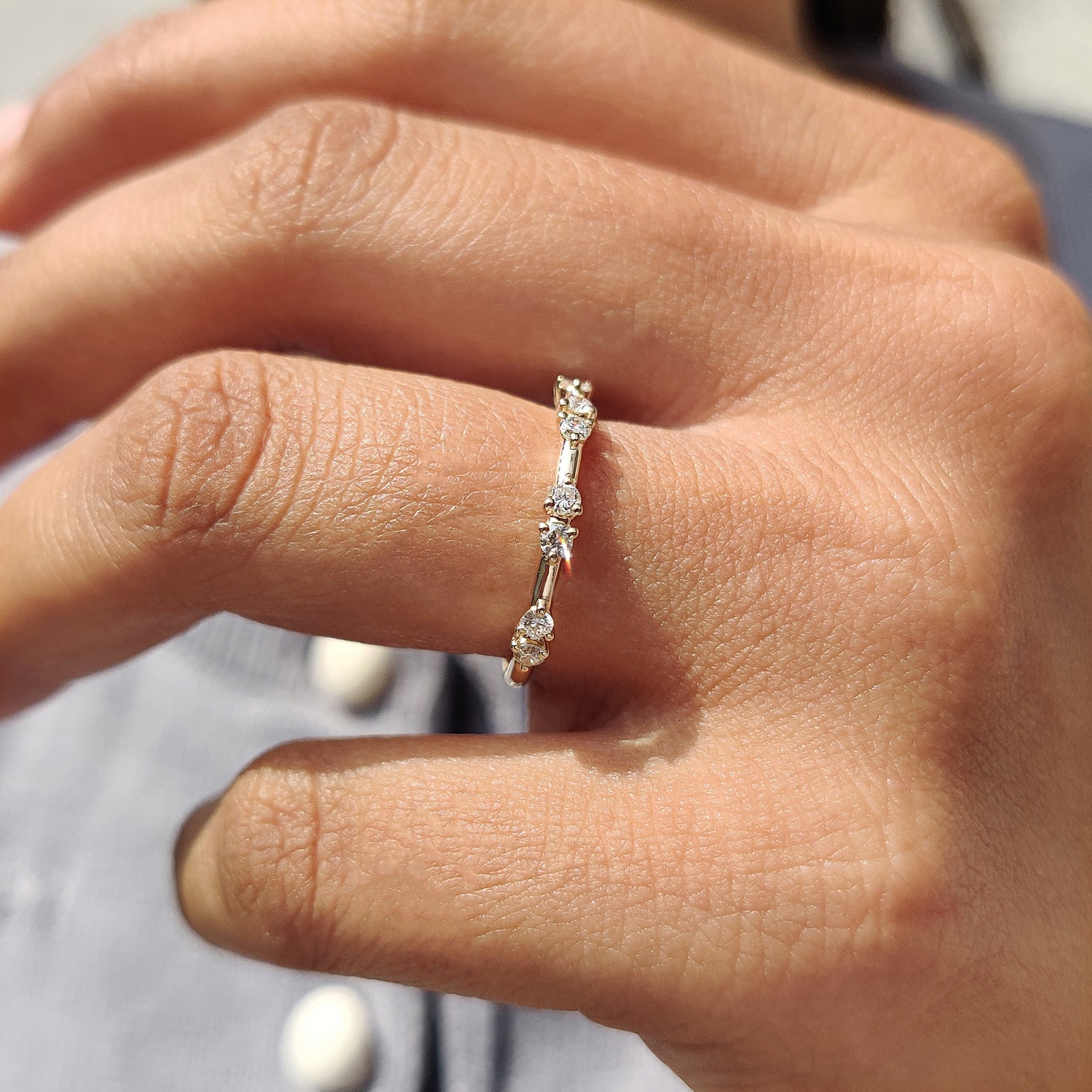 Half Eternity Band - Yellow Gold