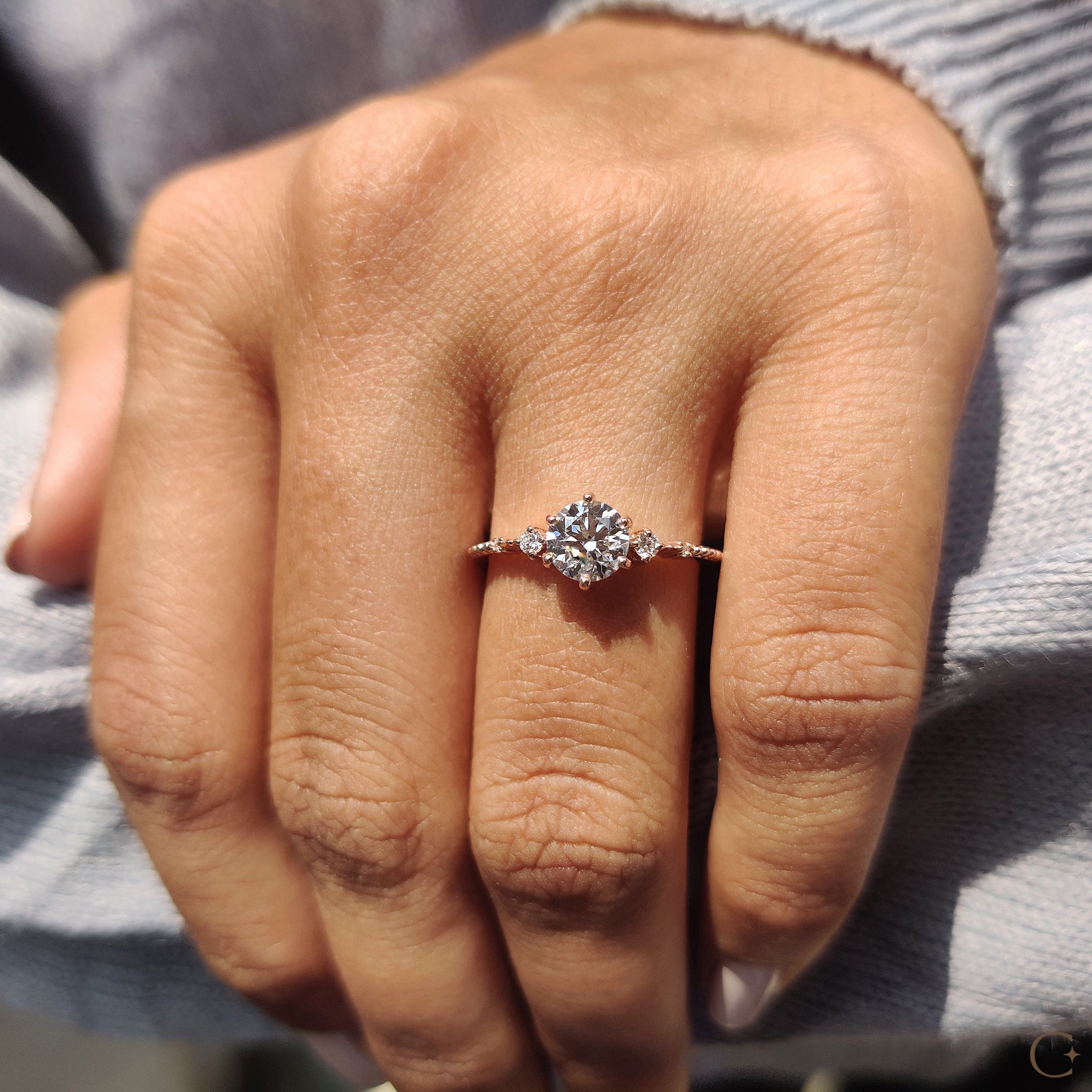 Milgrain ring with intricate detailing and timeless elegance.