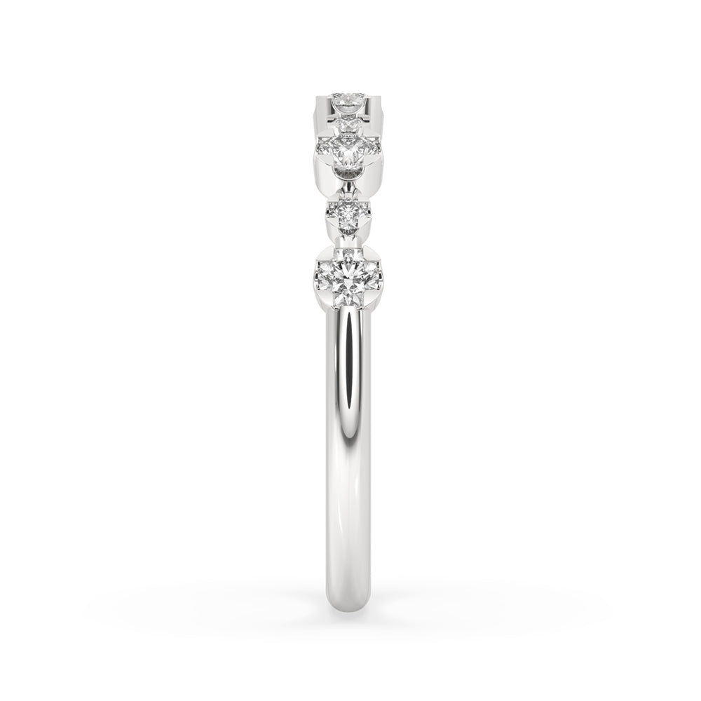 Diamond half eternity band designed with exquisite craftsmanship.