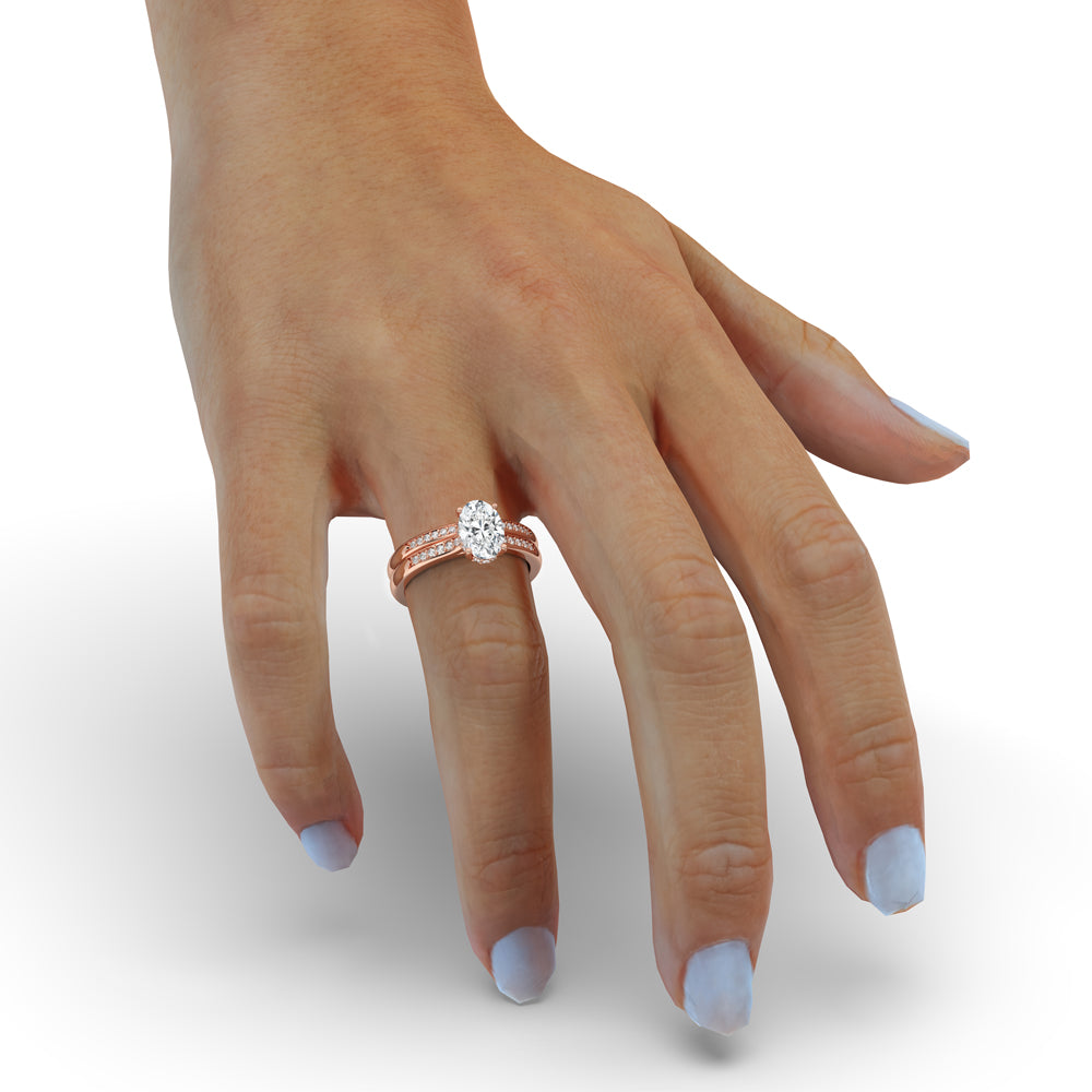 Luxurious 3 carat oval diamond ring for a breathtaking statement.
