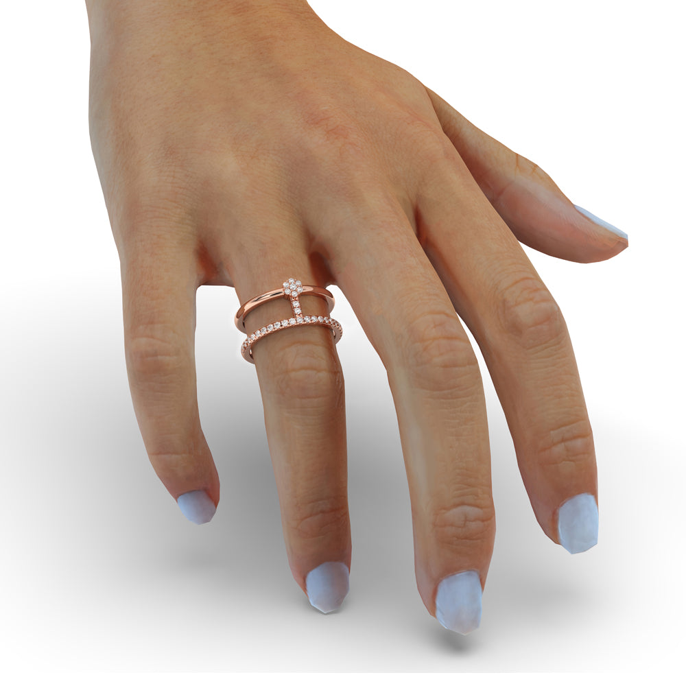 Exquisite cluster wedding band featuring perfectly arranged diamonds for added charm.