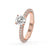 Elegant gold ring with round diamond showcasing a beautiful hidden halo diamond ring for a timeless proposal.
