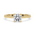 Cathedral setting engagement ring with round diamond, claw prong, IGI certified, Lab Grown Diamond
