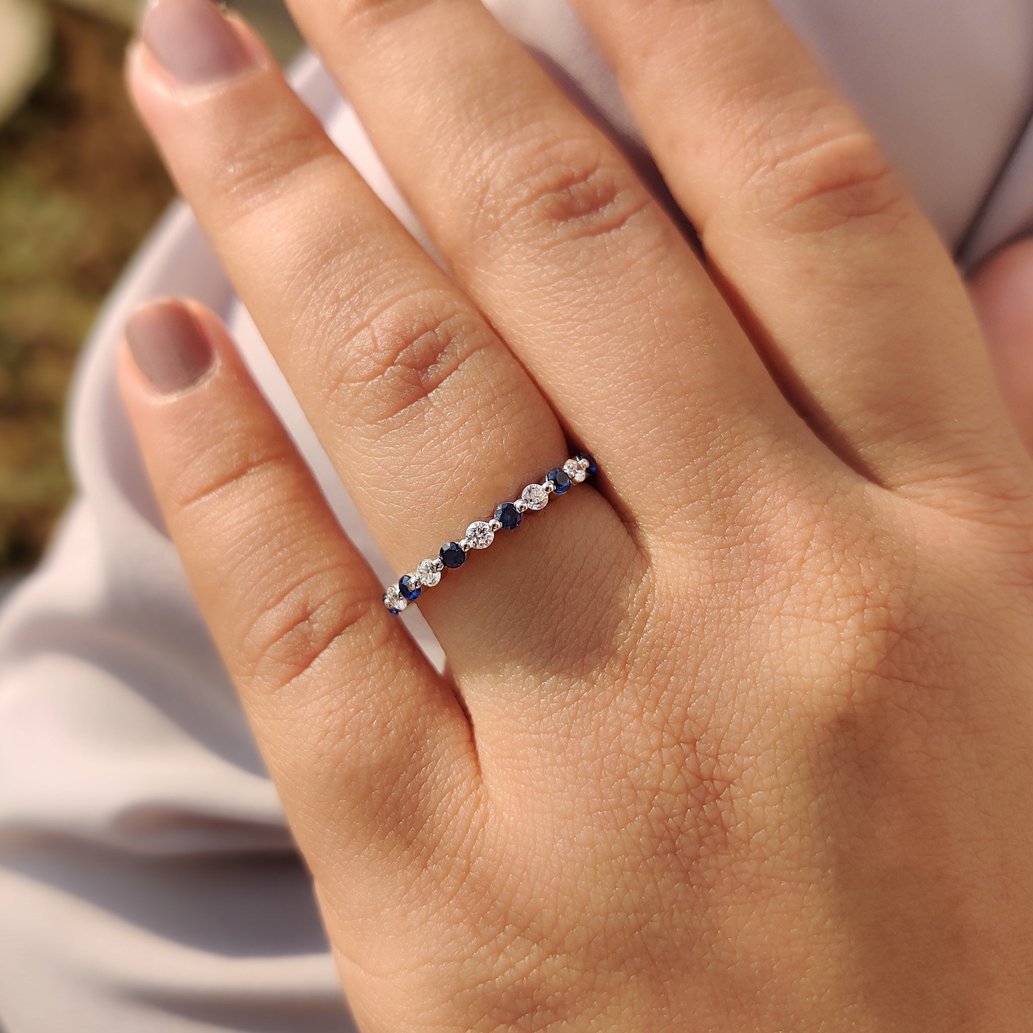 Unique custom wedding band with a personalized design for your special day.
