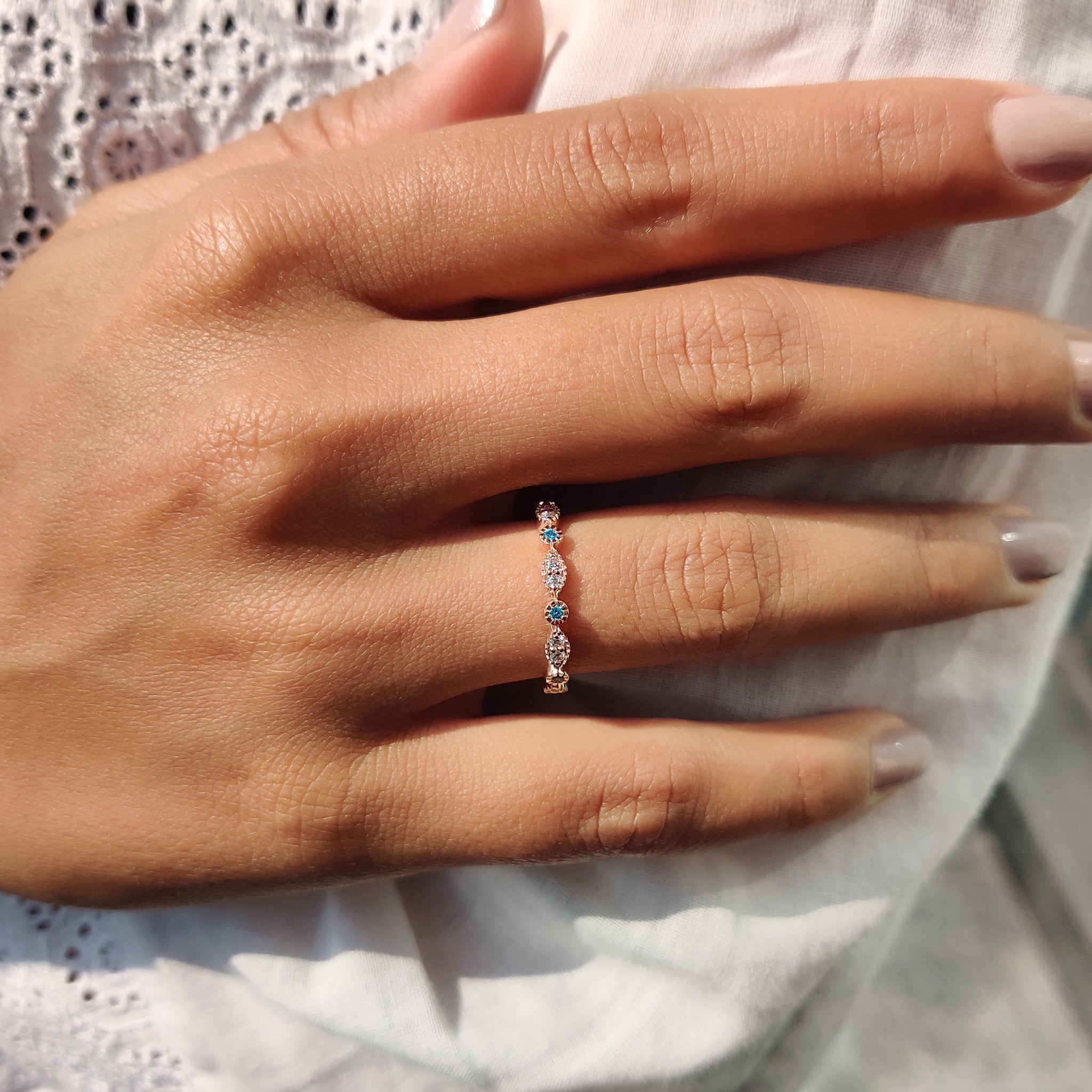 Unique wedding band designed for individual style.