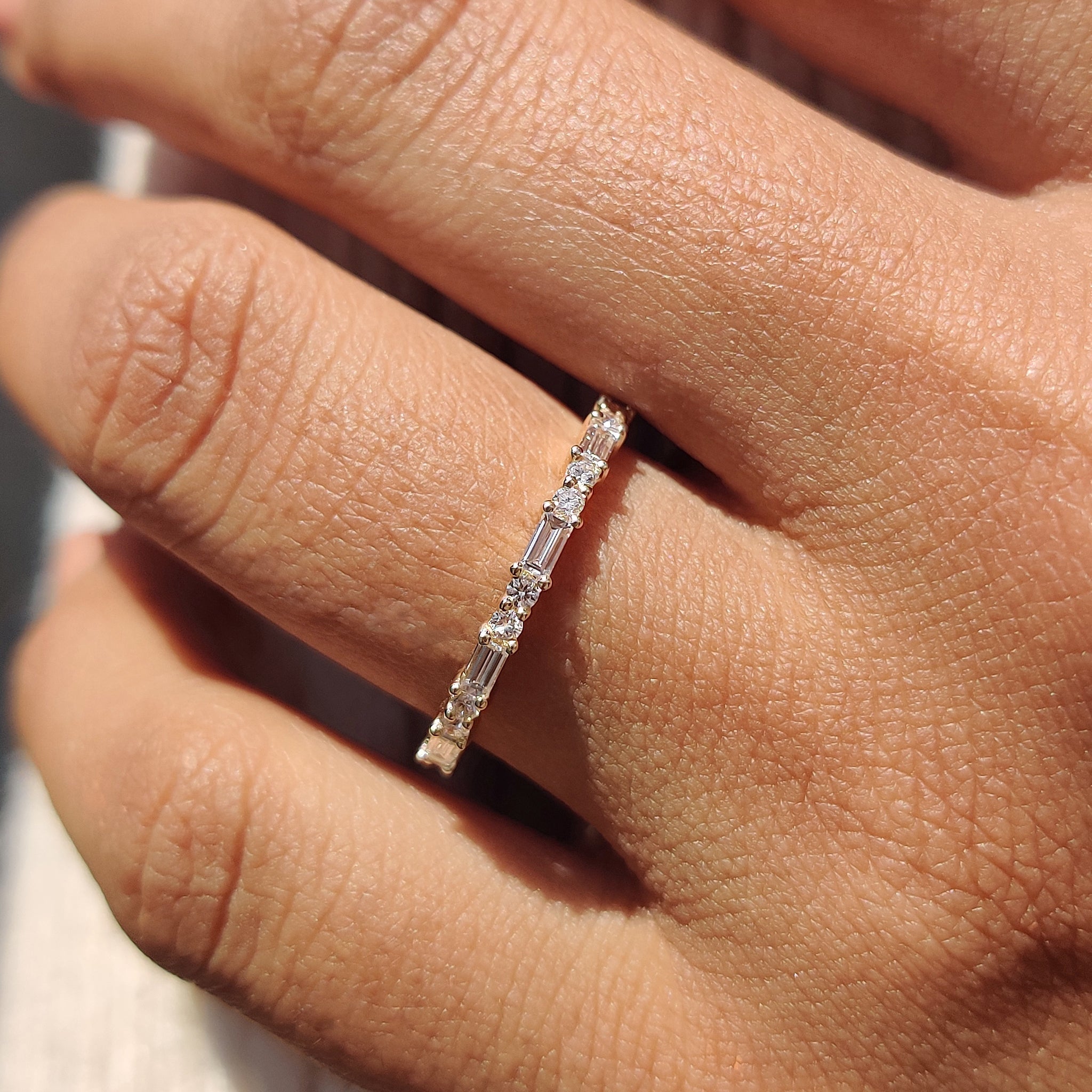 Baguette Diamond Band - IGI Certified