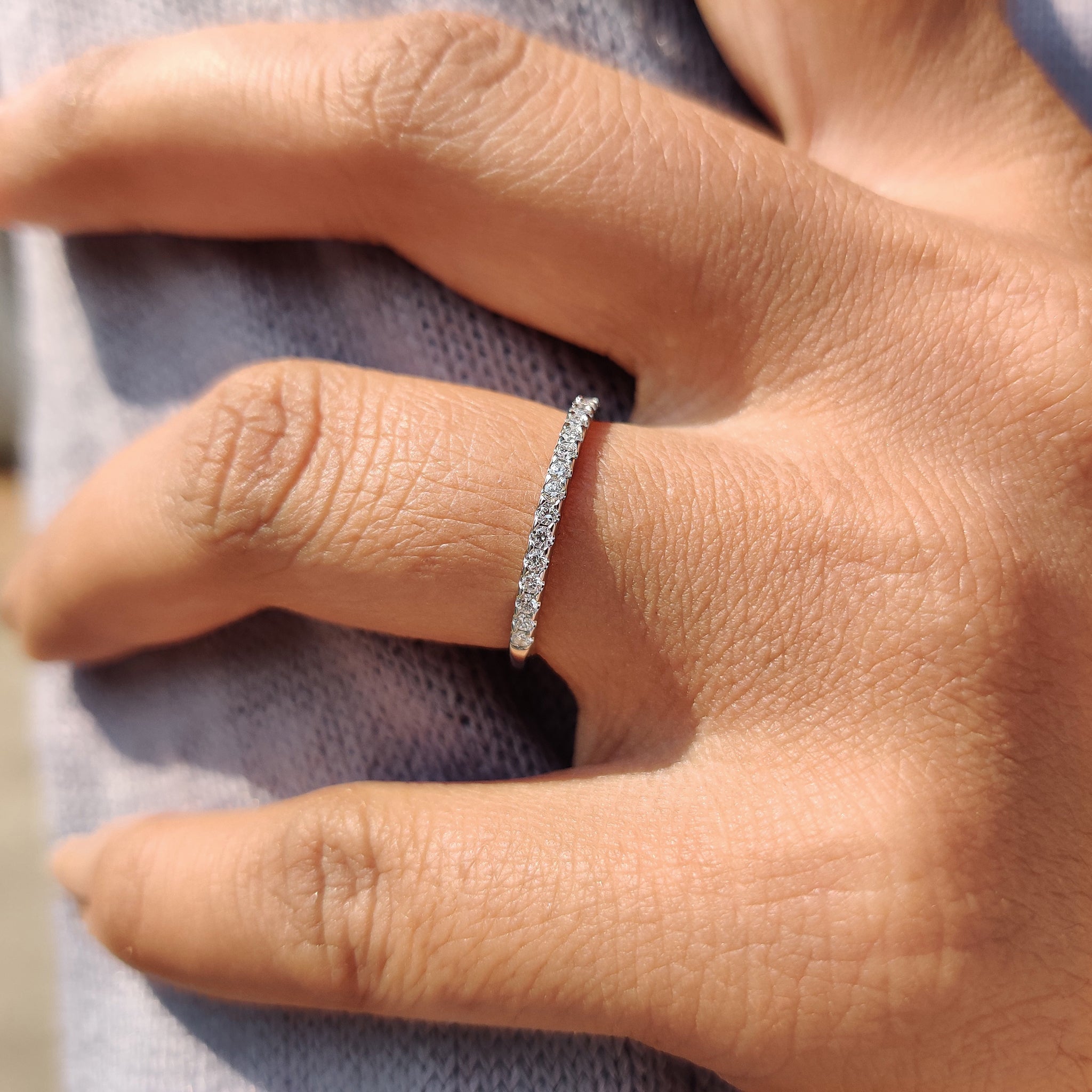 Half Eternity Band - Round Cut Diamonds