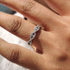 Twisted Diamond Wedding Band with elegant design.
