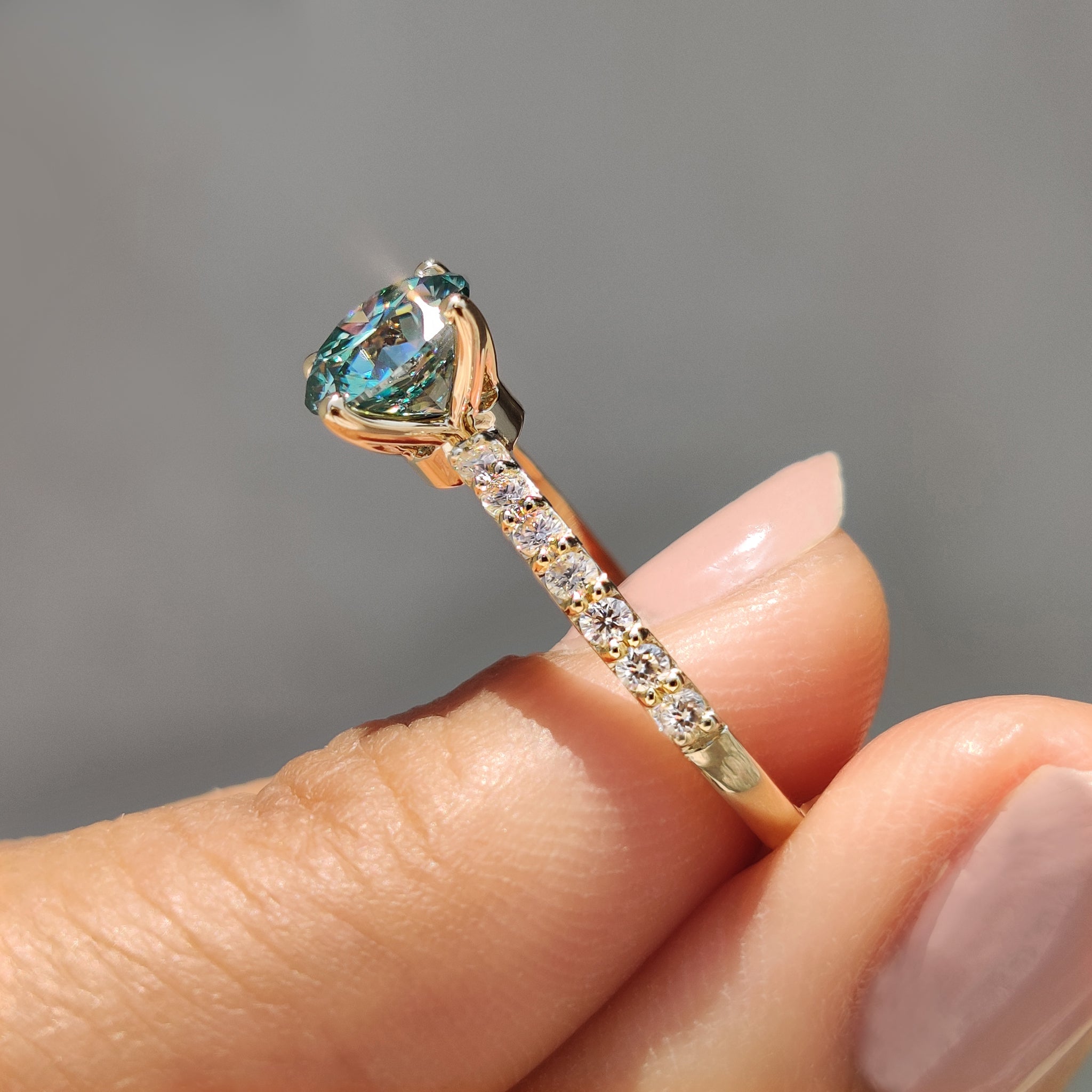 A moissanite engagement ring always works well as one of the special gifts for her.
