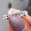 Round eternity band with continuous sparkle.