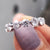Round eternity band with continuous sparkle.